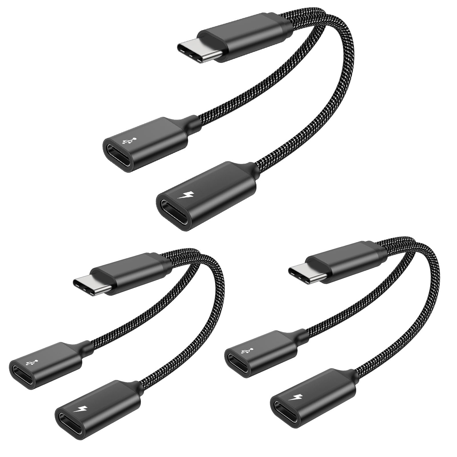 Mogood Usb C Splitter Usb C To Usb C Female Adapter Usb Y Splitter Cable(Not For Monitor)Usb C Male To 2Usb C Female Cord Double