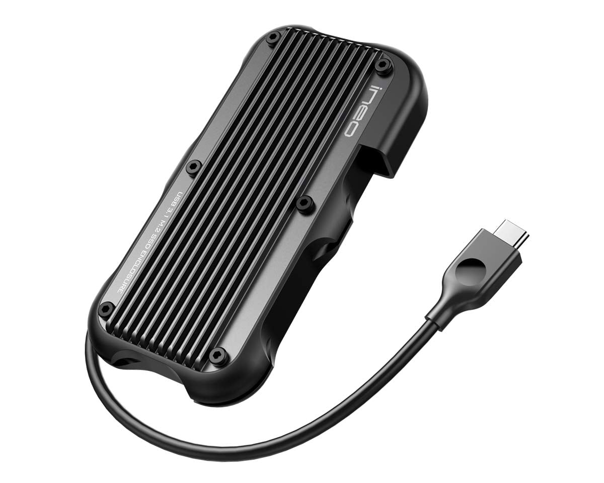 Ineo M.2 Nvme (Pcie) Usb 3.2 Gen 2 Type C Rugged Waterproof Shockproof Aluminum Cover Ssd Enclosure [C2594 Nvme]
