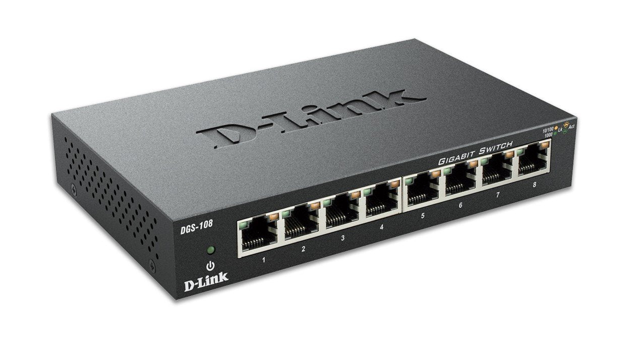 D Link Dgs 108 8 Port Gigabit Ethernet Switch