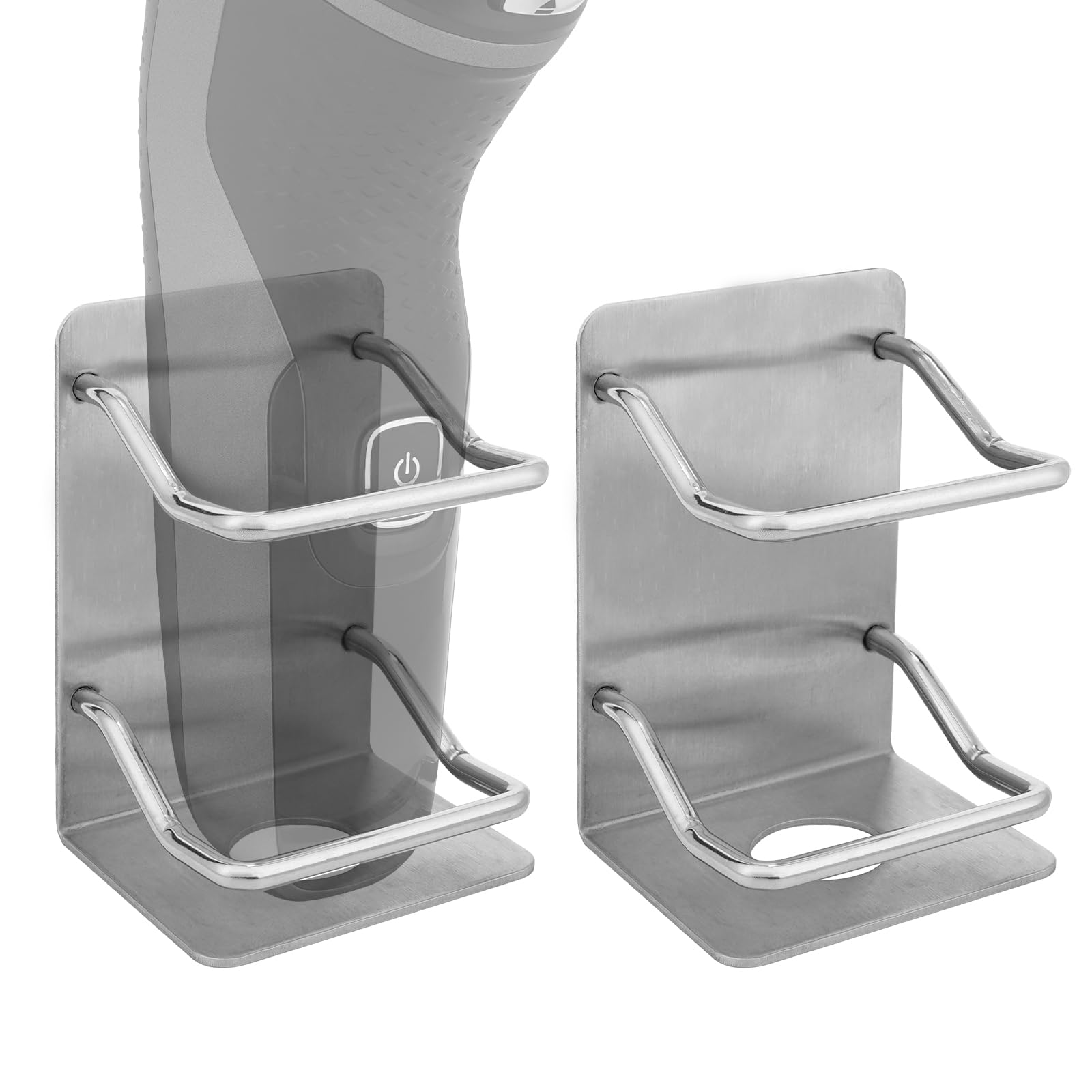 Linkidea 2 Packs Stainless Steel Electric Razor Holder, Mens Electric Shaver Holder for Shower, Bathroom Shaver Organizer Compa