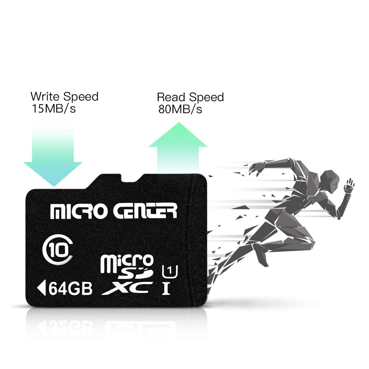 Inland Micro Center 64Gb Class 10 Microsdxc Flash Memory Card 10 Pack With Adapter For Mobile Device Storage Phone, Tablet, Dron