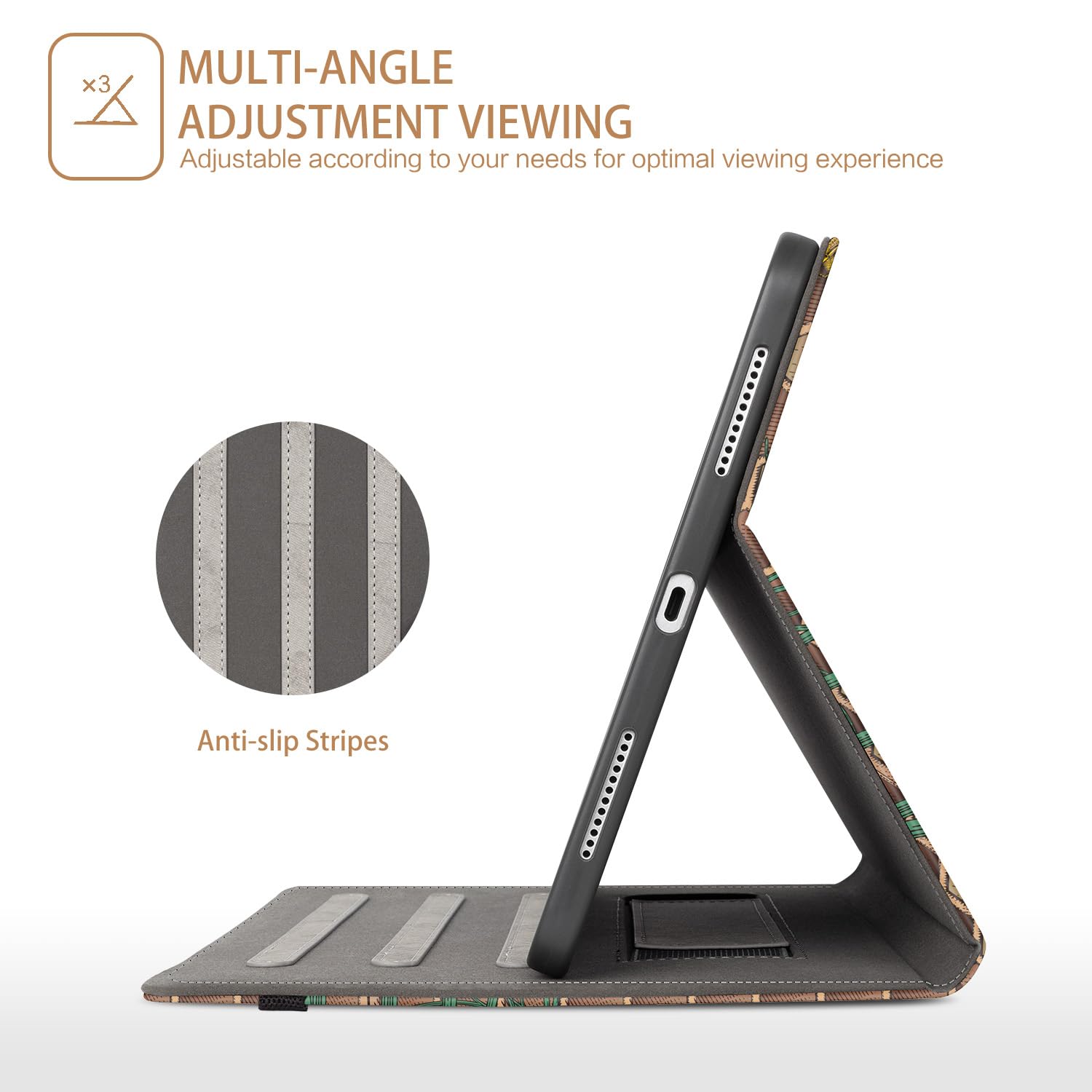 Ipad 10Th Generation Case, Ipad Case 10Th Generation With Pencil Holder Kids Men Women Multi Angle View Adjustable Stand Shockpr