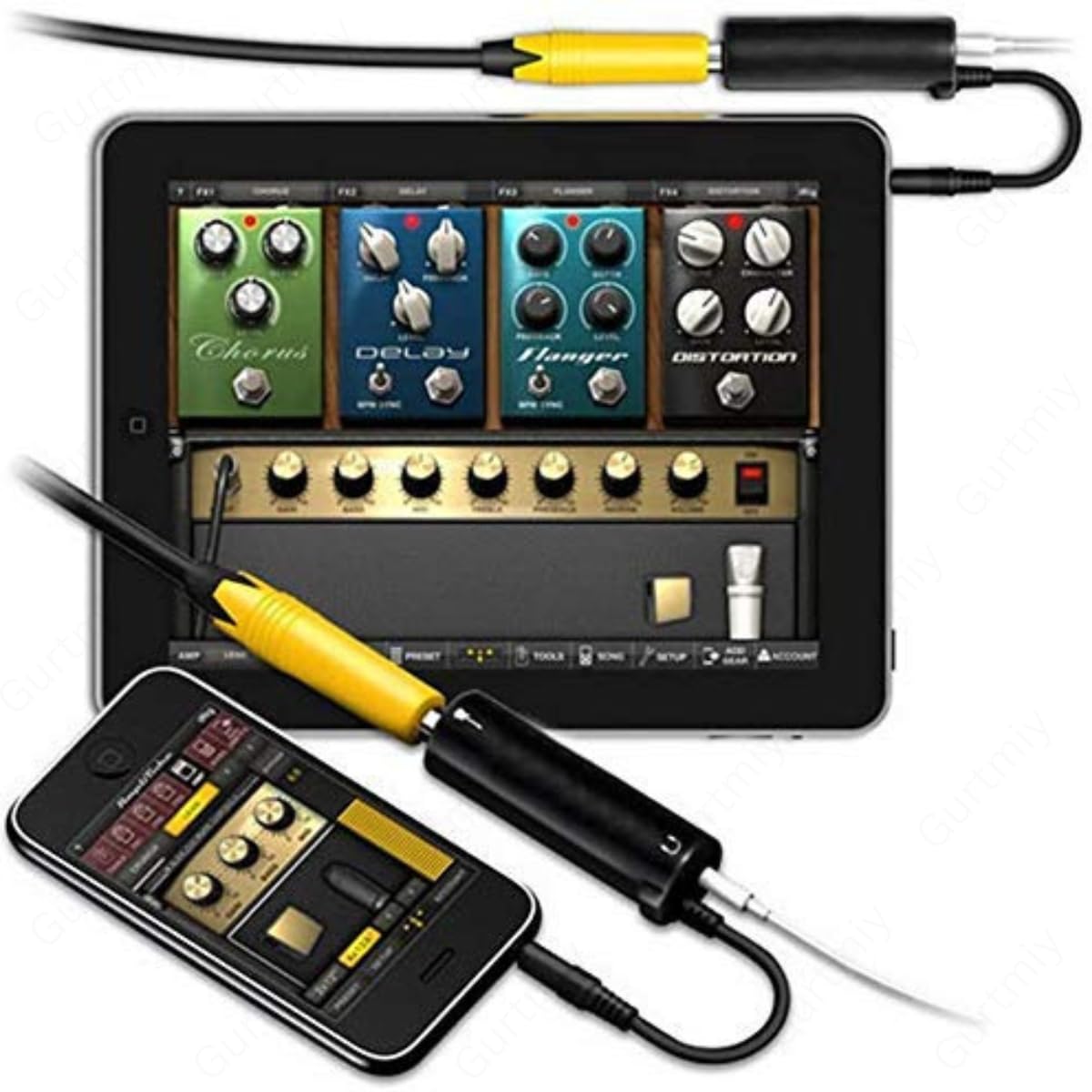Gurtmiy Audio Recorder For Guitar And Interface Electric Bass Plug For Ipod Touch, Iphone, Guitar Connector And Ipad Multimedia