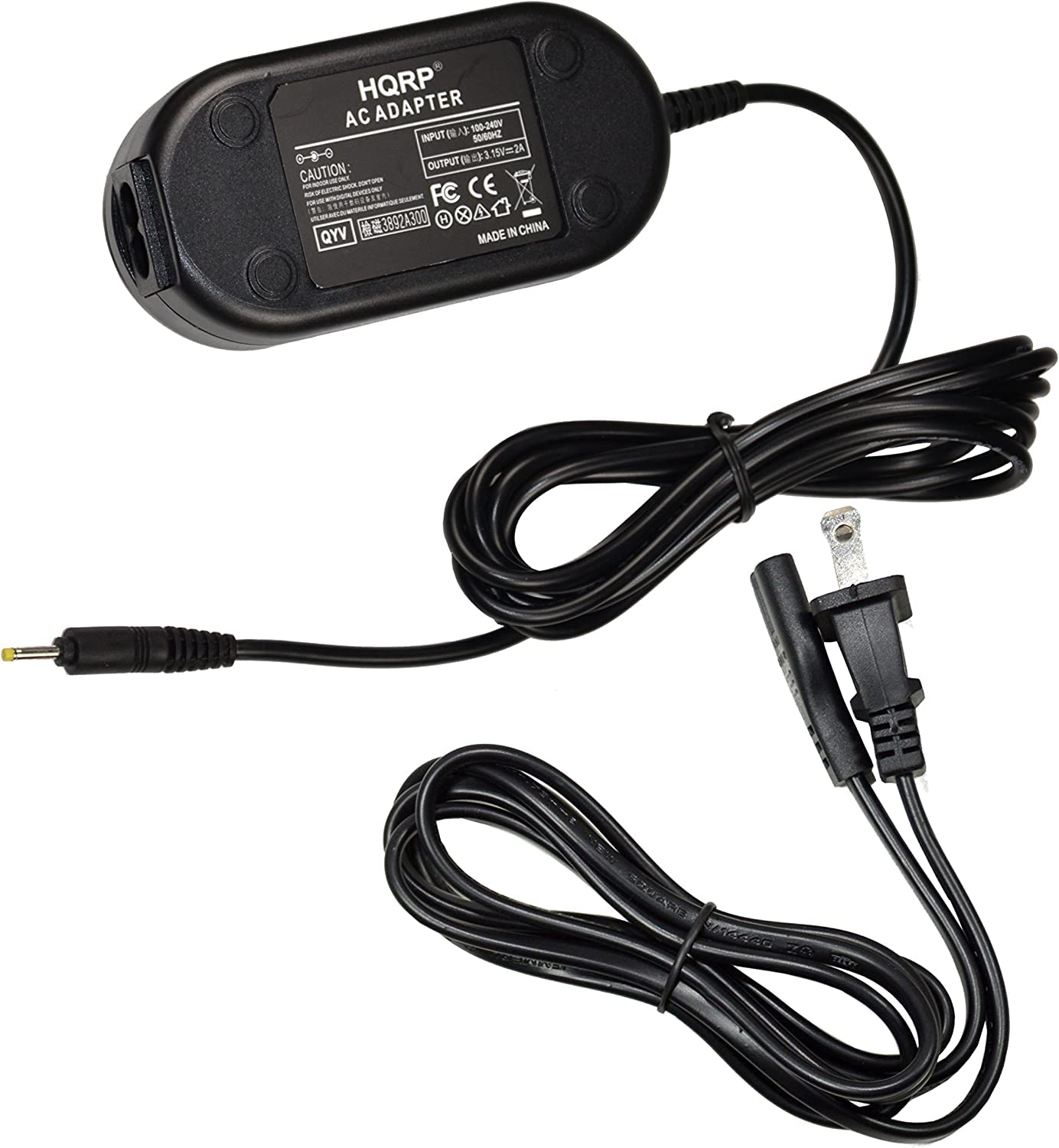 Hqrp Ac Adapter Compatible With Canon Ack 800 Powershot A200, Sx120, Sx130, A410, A420, A430, A460, A470, A490, A495, A500, A510, A520, A530, A540, A550, A560, A570 Is, A580, A590 Is Digital Camera