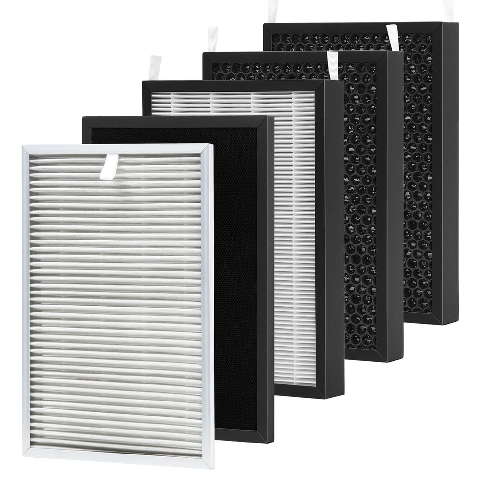 Replacement Filters Set Compatible With Nuwave Oxypure Models 47001, 47002, 47003, 47004 Air Puri Fier With 1Pcs Ss Pre Filter,