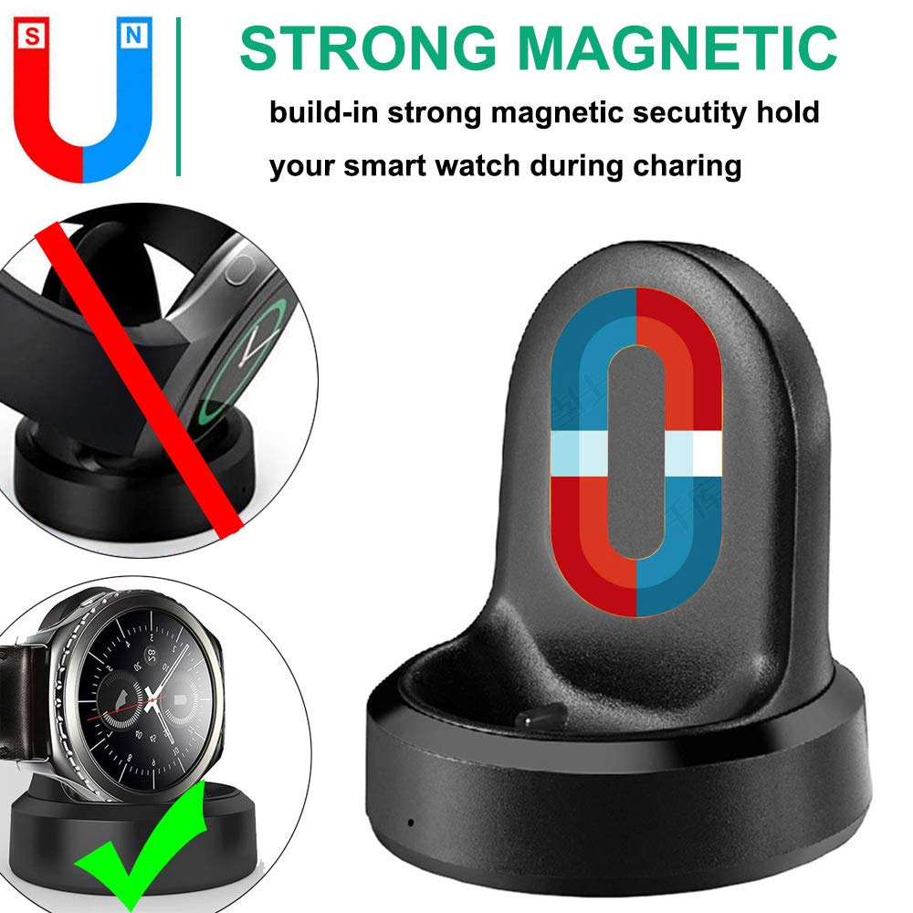 Charger For Samsung Galaxy Watch 1 42Mm/46Mm, Replacement Charging Dock Cradle For Galaxy Sm-R800/R810/R815 Smart Watch (Black)