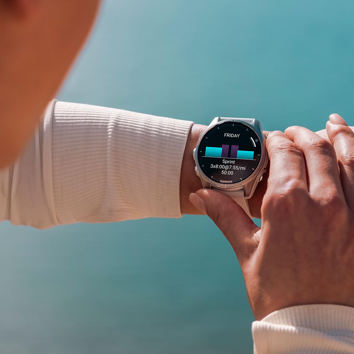 Playbetter Garmin Fenix 8 Amoled (43Mm, Silver/Whitestone) Multisport Gps Smartwatch Bundle - 1.3    Touchscreen, Built-In Led F