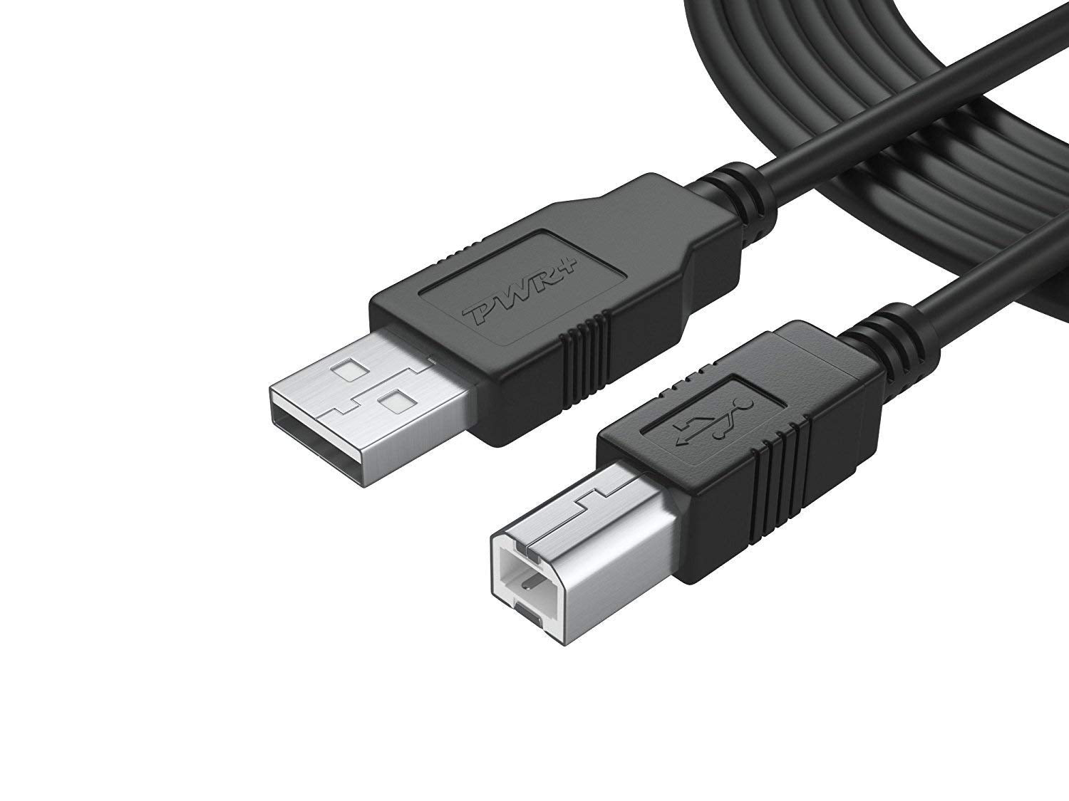 12Ft Extra Long Usb Printer Cable 2.0 For Hp Officejet Laserjet Envy, Canon Pixma, Epson Workforce, Stylus, Expression Home, Bro