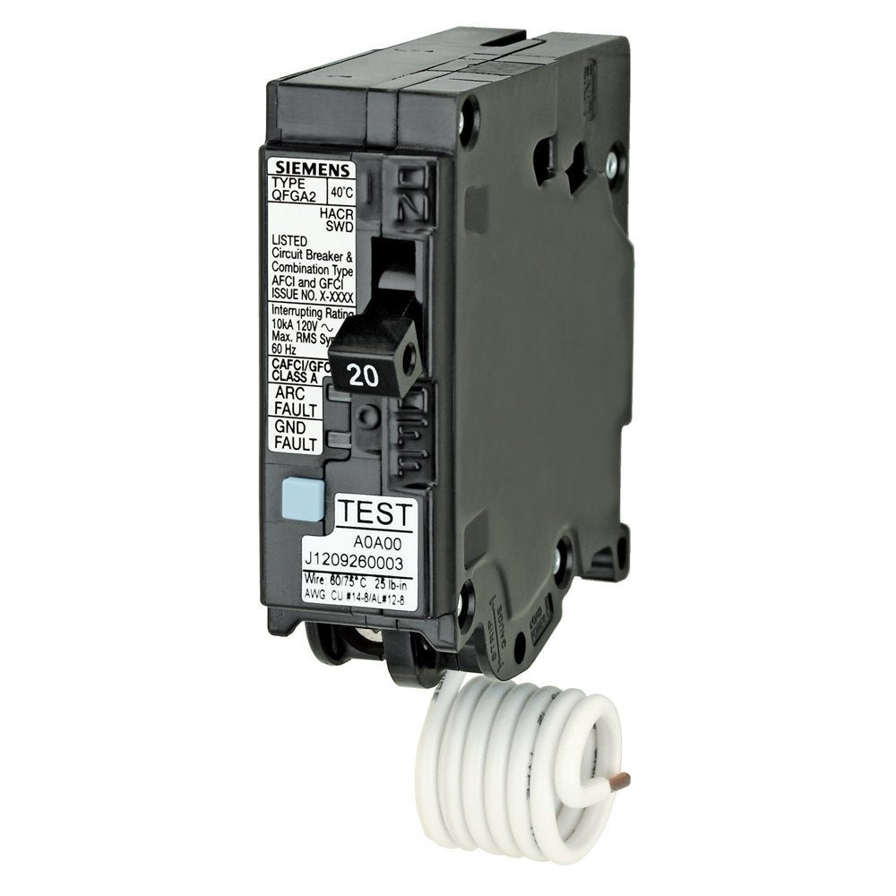 Siemens Q120Dfp 20 Amp Dual Function Afci/Gfci Breaker