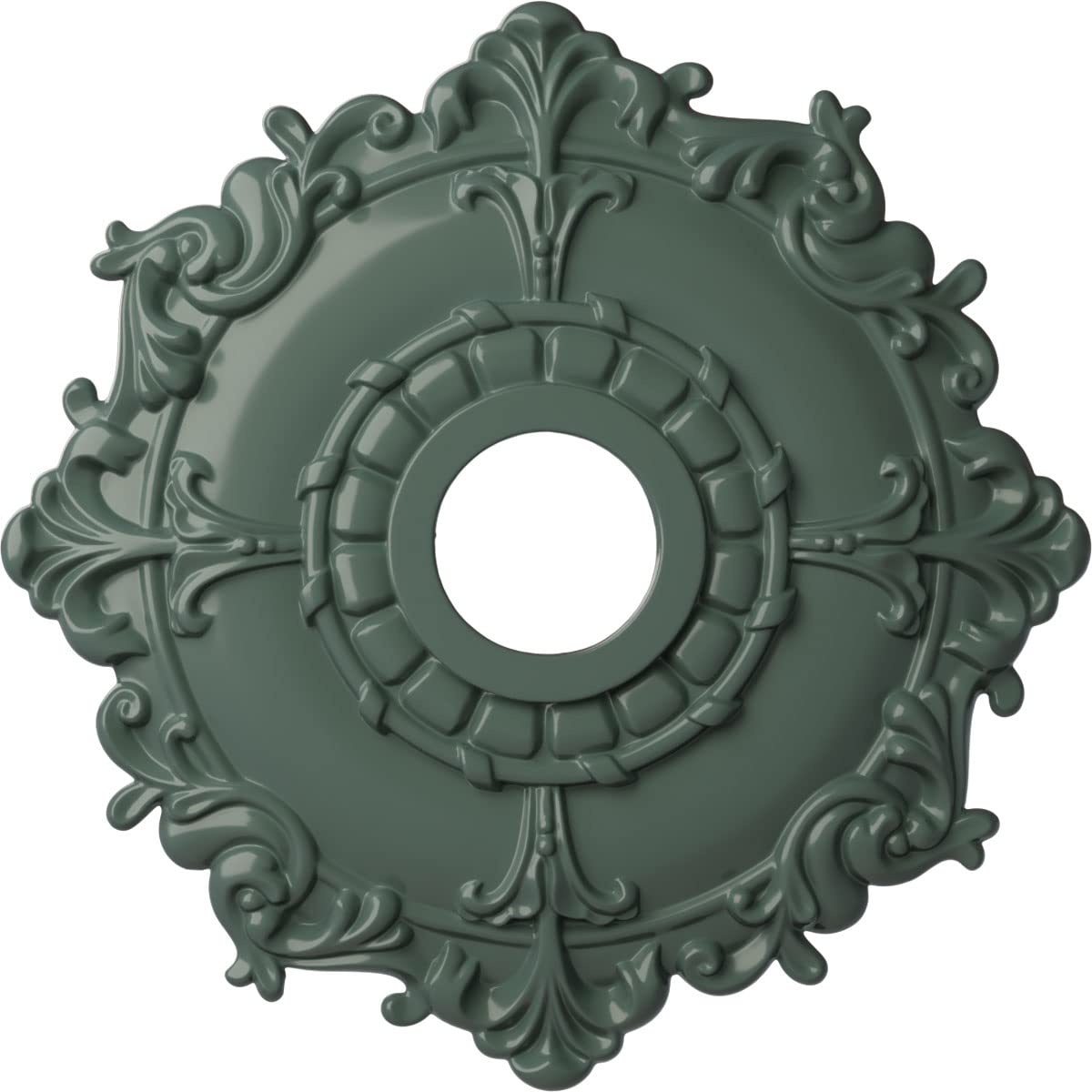 Ekena Millwork Cm18Rlcbf Riley Ceiling Medallion, 18''Od X 3 1/2''Id X 1 1/2''P, Cloud Burst