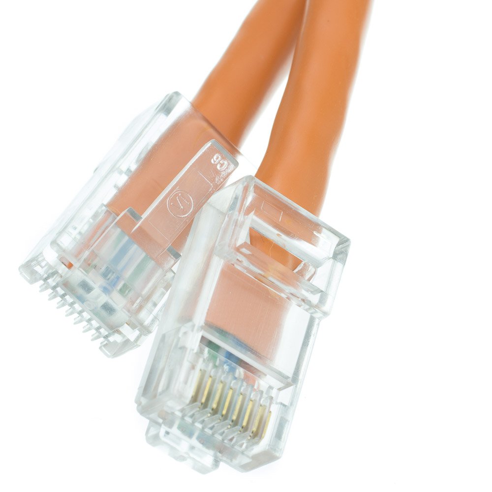 Cablewholesale 5 Foot Cat6 Orange Ethernet Patch Cable, Bootless, 24Awg Network Cable With Rj45 Gold Plated Connector, 4 Pair St