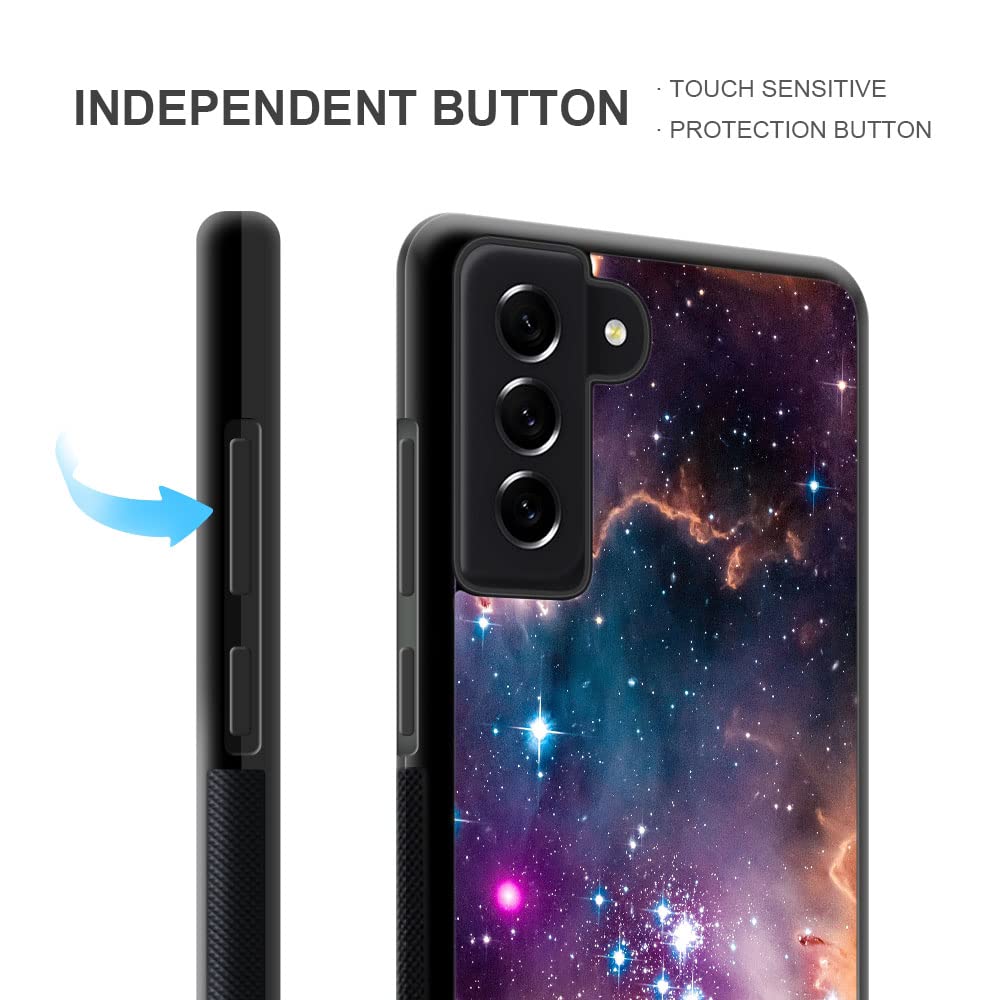 ZHEGAILIAN Samsung Galaxy S23 Phone Case Shockproof Non-Slip Soft TPU Bumper Hard PC Cover Colorful Galaxy Nebula 6.1 inch
