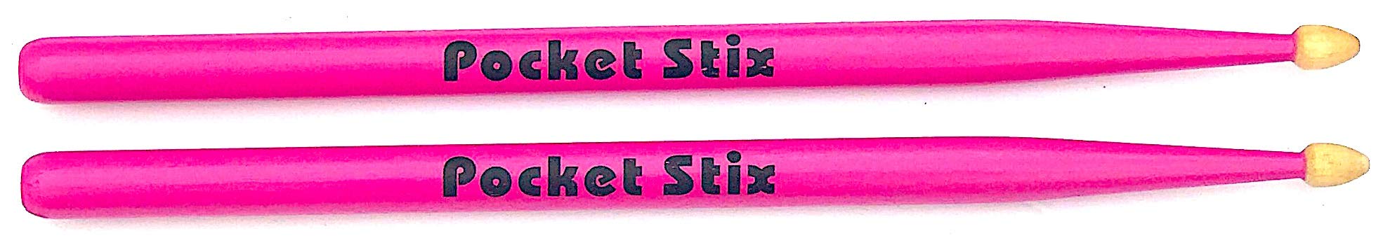 Pocket Stix 11" Pink Sparkle Drumsticks for Kids - Maple Material, Lightweight, Ideal for Young Musicians