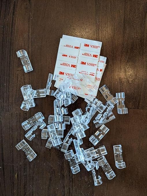 Imox 40 Pcs Cable Organizer Clips With Improved Stronger Adhesive, Cord Hook With 3M Foam, Sticky Cable Holder Clips, Wire Clamp