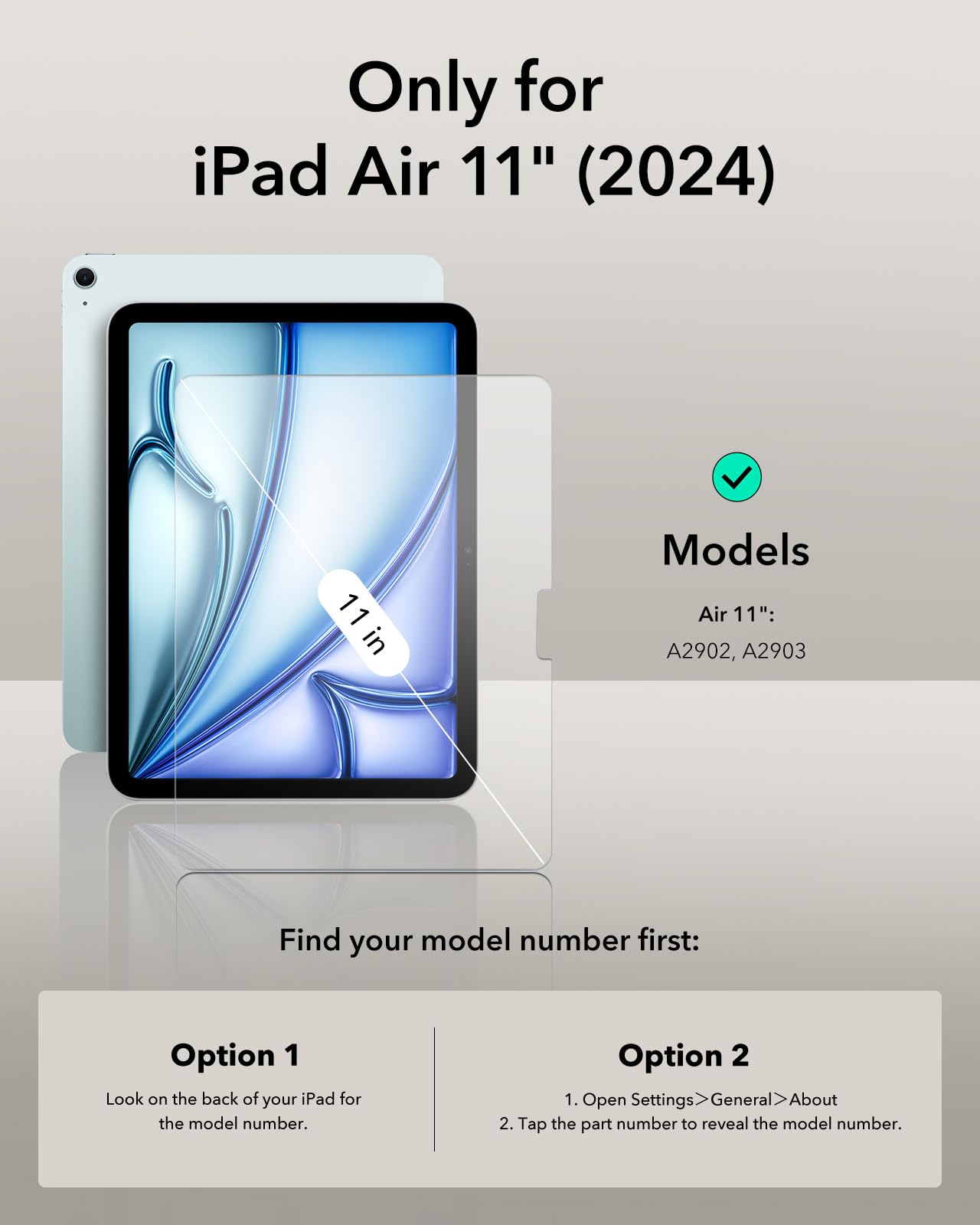 Esr 2 Pack Paper Feel Screen Protector For Ipad Air 11 Inch M3/M2 (7Th/6Th Generation, 2025/2024), Write And Draw Like On Paper, Scratch Protection With Easy Application Tray, Thin And Responsive