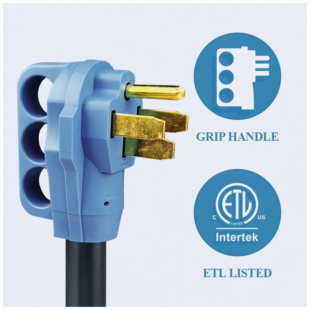 Rv Plug 50 Amp To Welder Power Adapter,Nema 14 50P To 6 50R 4 Prong Plug To 3 Prong 220/240V Welder Plug Adapter,Loaded Up To 12