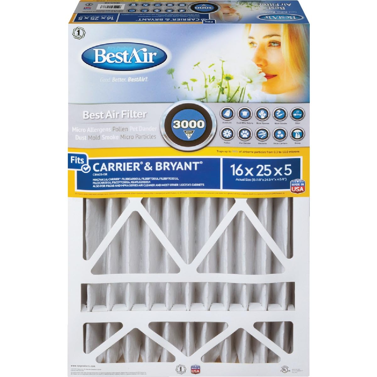 BestAir 16x25x5 Carrier Filter