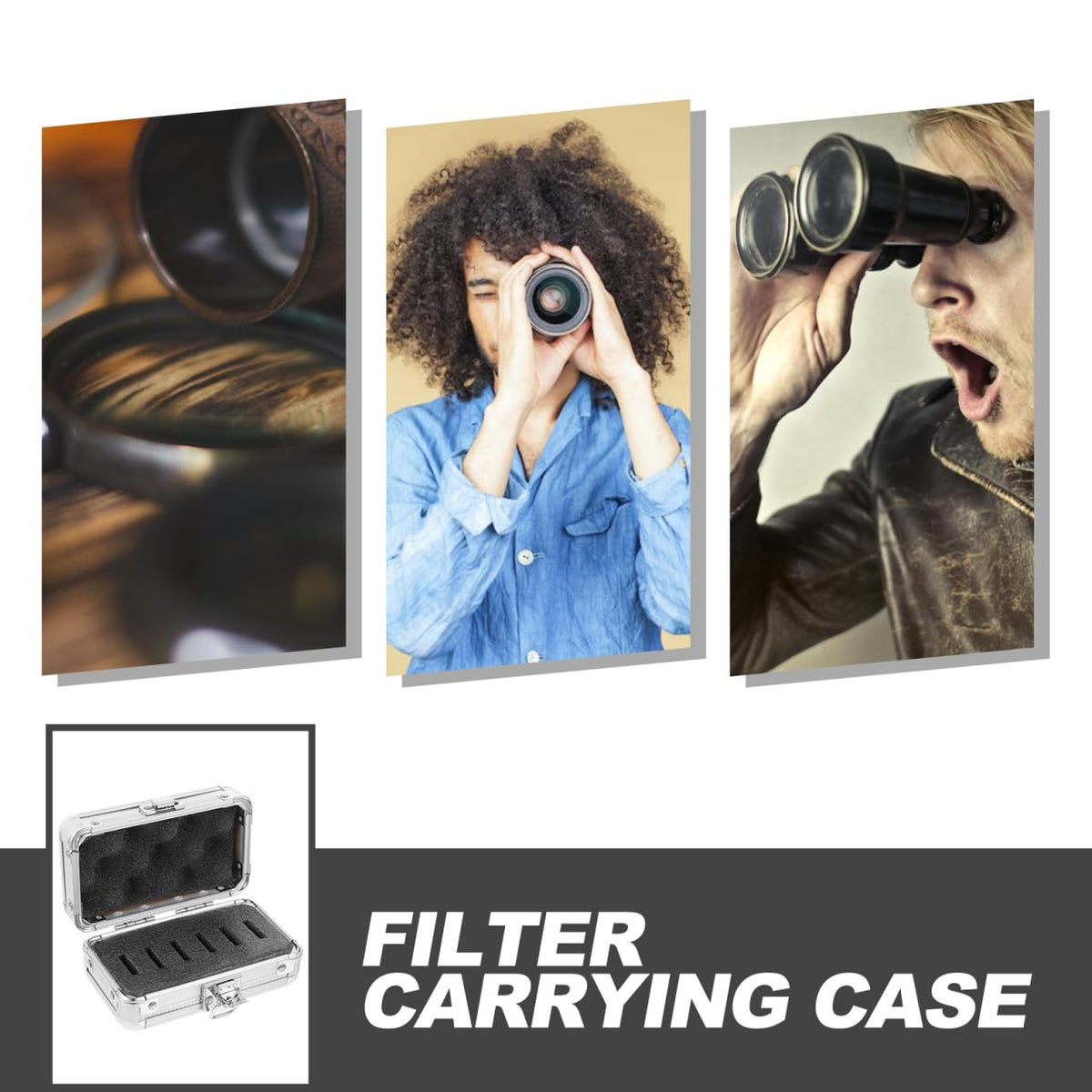 Hemobllo Telescope Filter Storage Case - 2 Pcs Filter Storage Box Small ...