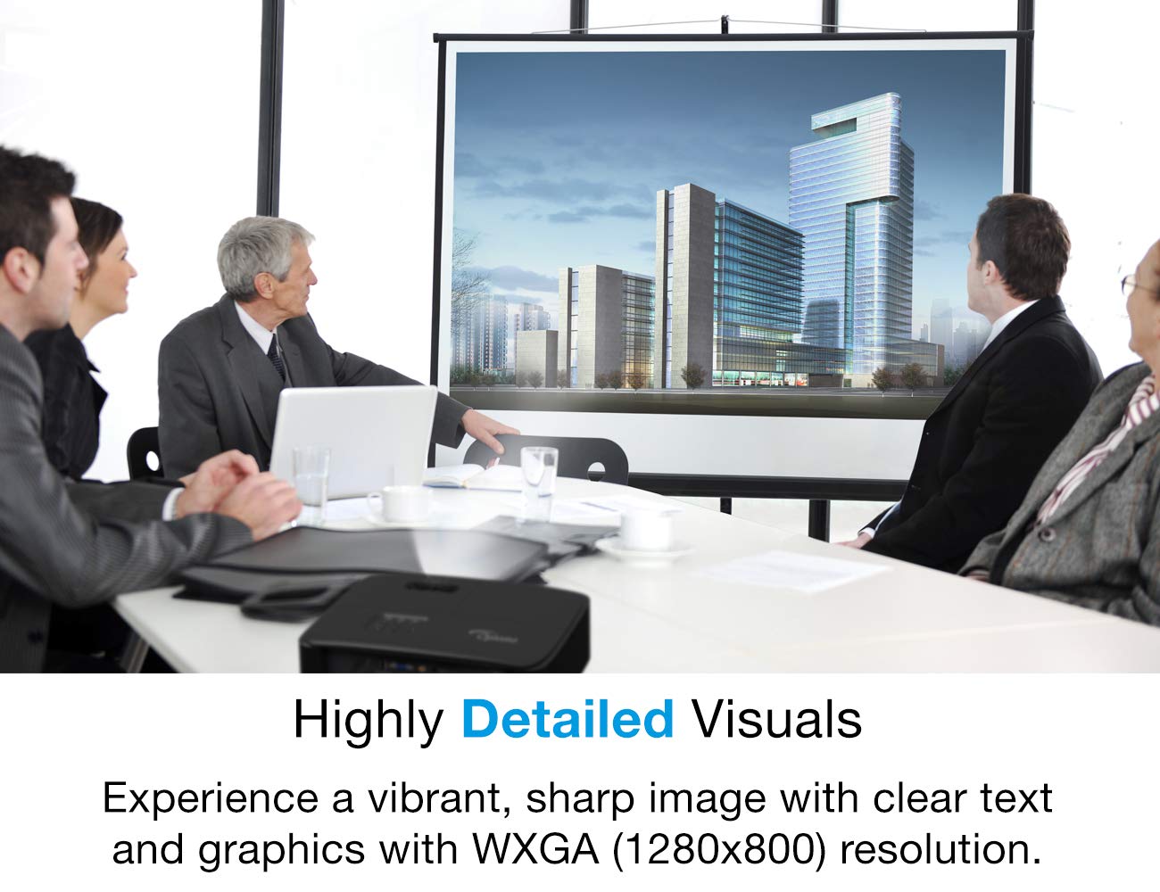 Optoma W400Lve Wxga Professional Projector | 4000 Lumens For Lights On Viewing | Presentations In Classrooms & Meeting Rooms | U