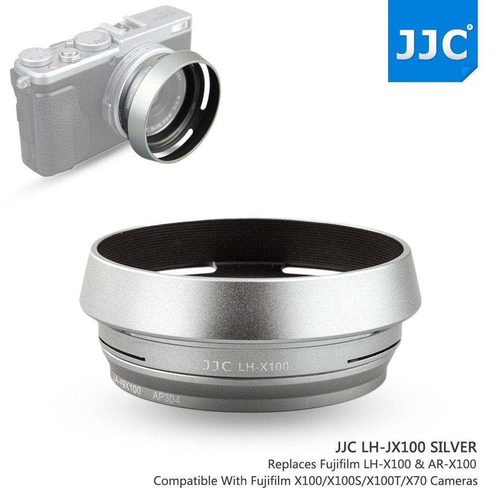 Jjc Metal Lens Hood Shade Protector With 49Mm Filter Adapter Ring For Fujifilm Fuji X100Vi X100V X100F X100T X100S X100 X70 Repl