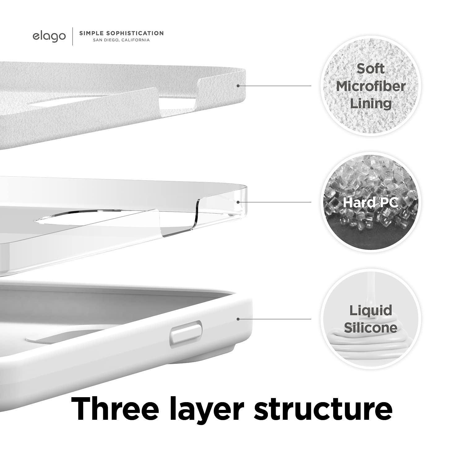 Elago Liquid Silicone Case Compatible With Iphone 13 Pro Case (6.1''), Premium Silicone, Full Body Protection   3 Layer Shockpro