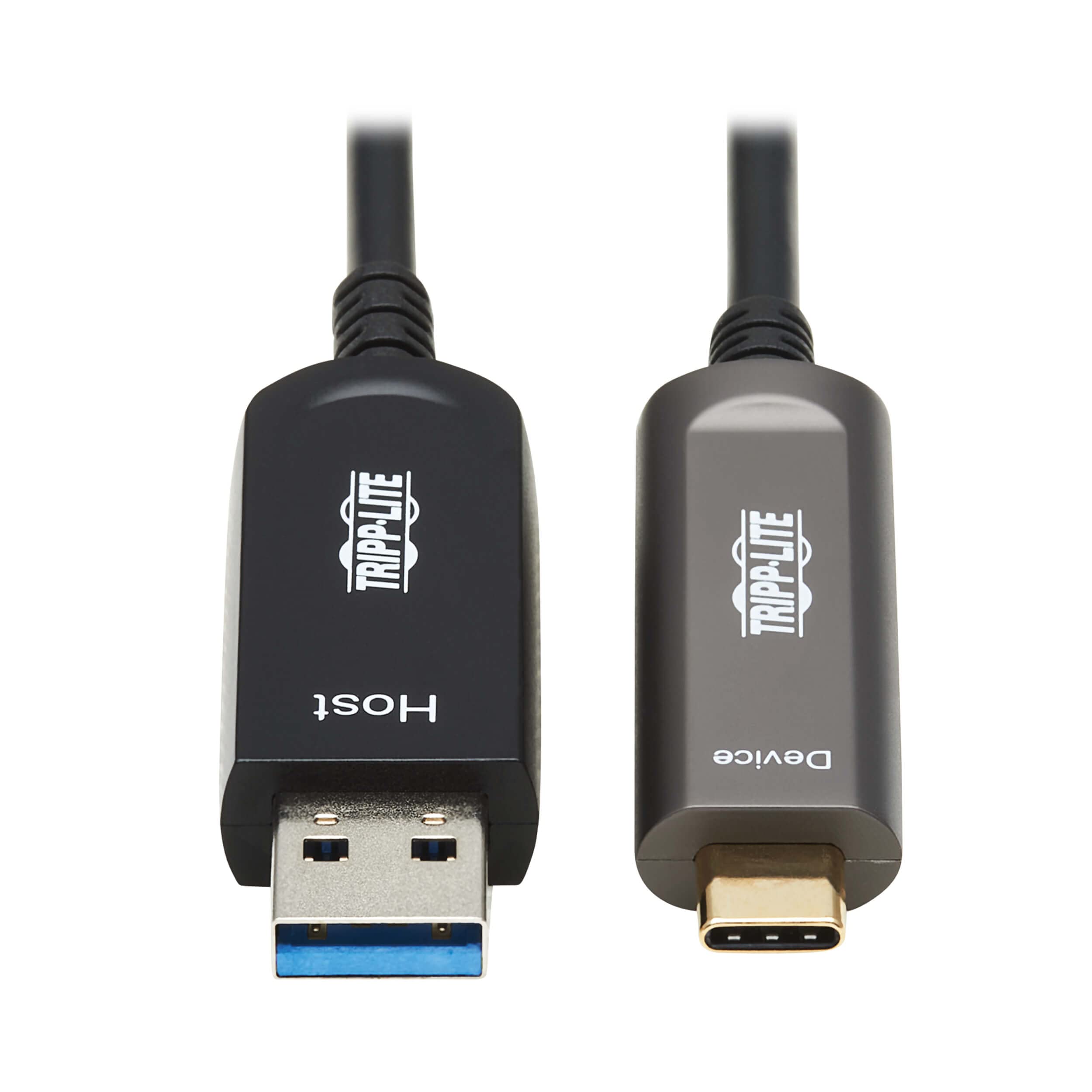 TrippLite CB U428F10MD3 USBA to USBC AOC Cable M M 33ft Black Retail