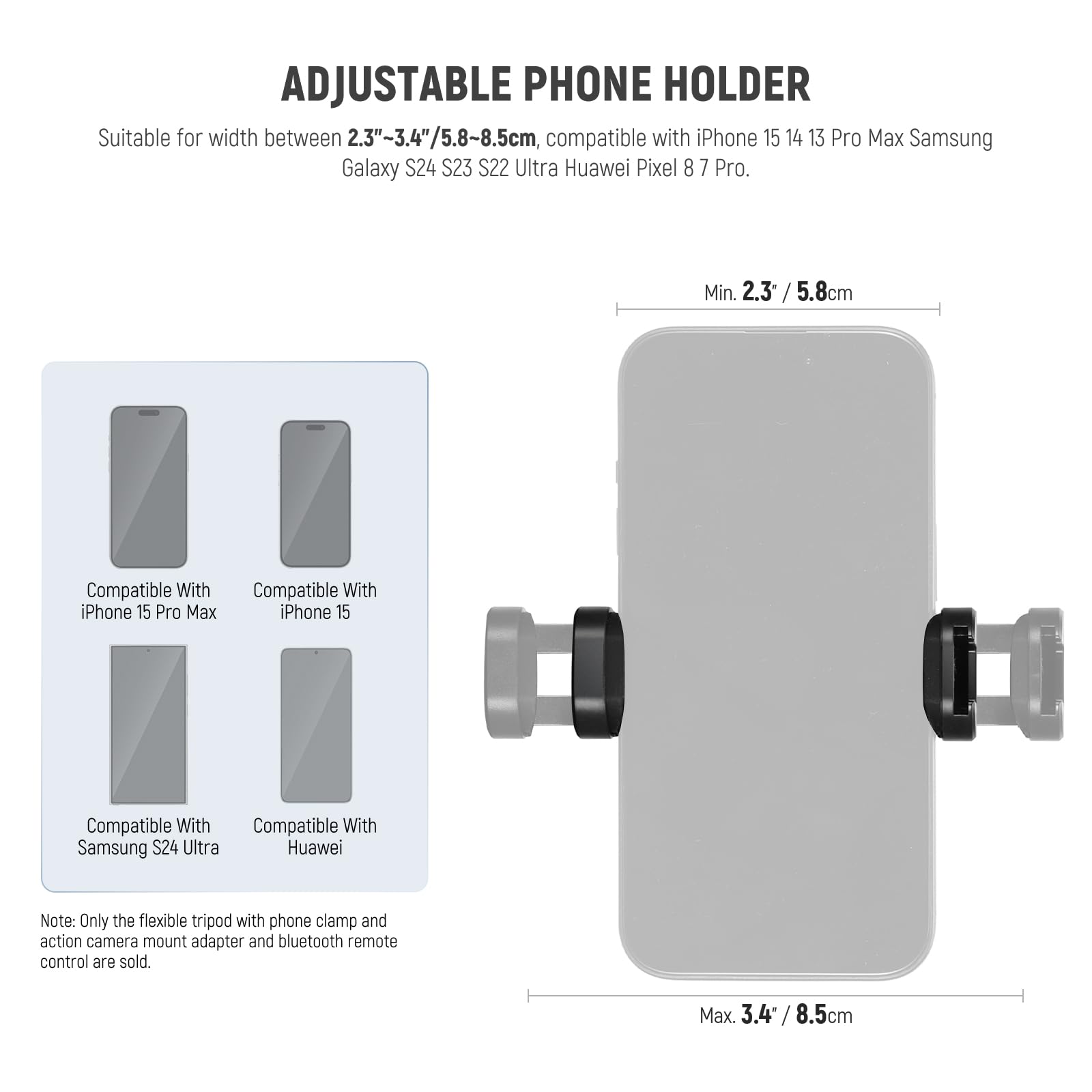 Neewer Tripod For Iphone With Remote/Action Camera Mount Adapter/Phone Holder, Mini Flexible Camera Phone Tripod Stand Compatibl