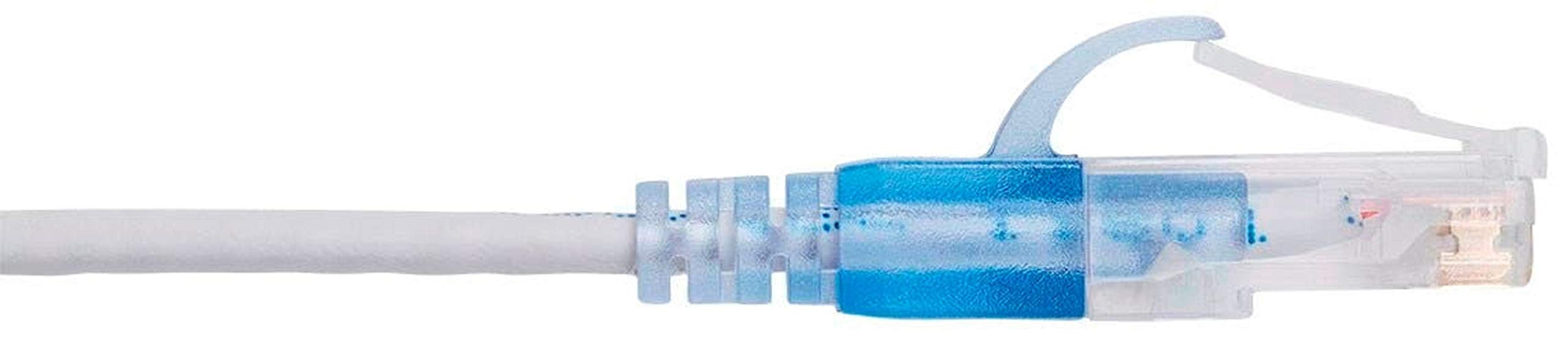 Monoprice Cat6A 50Ft White 5 Pk Patch Cable Utp 30Awg 10G Pure Bare Copper Snagless Rj45 Slimrun Series Ethernet Cable