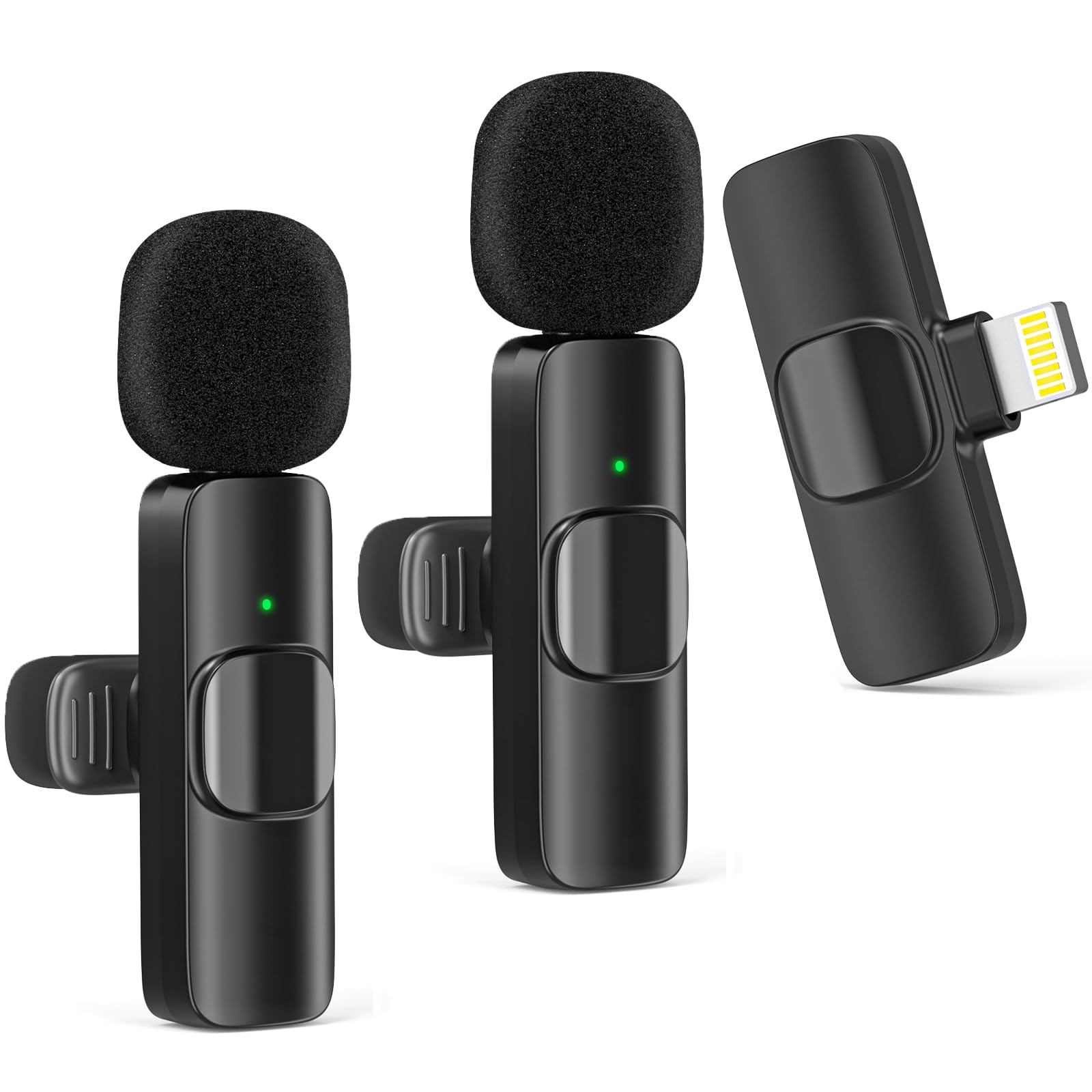 Gicorino Wireless Lavalier Microphone For Iphone, Wireless Mic For Iphone15 With Noise Reduction Chip, Mini Microphone For Recor