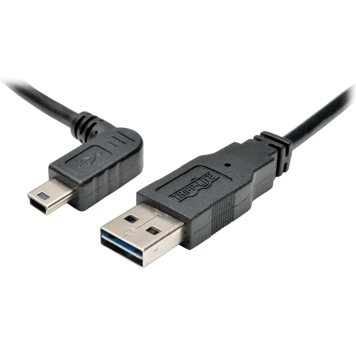 Tripp Lite 6 Feet Usb 2.0 Universal Reversible Cable A To Le Feet Angle 5 Pin Mini B, Black (Ur030 006 Lab)