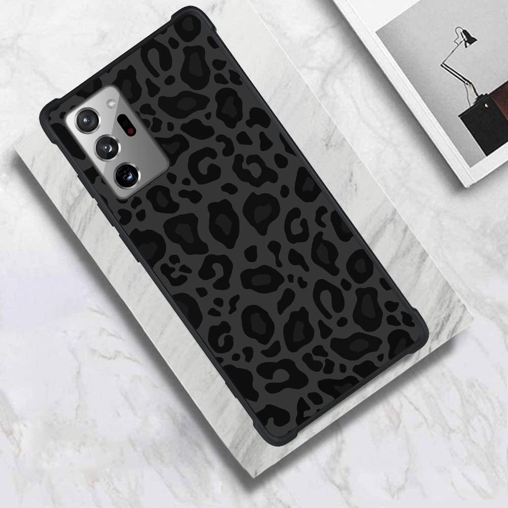 KANGHAR Protective Case for Samsung Galaxy Note 20 Ultra 6.9 Inch Black Leopard Shockproof Rugged TPU PC Non-Slip