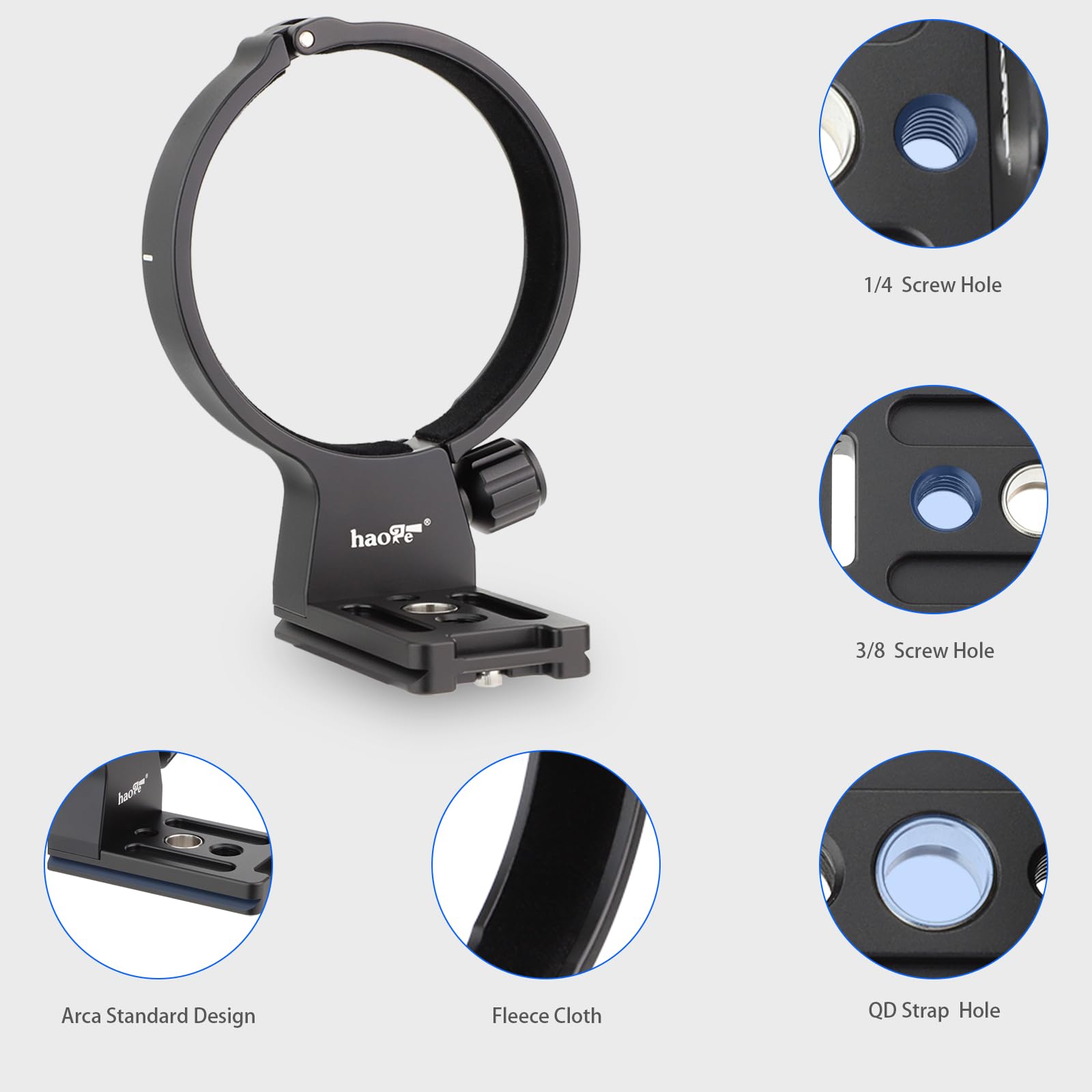 Haoge Lmr Tl540 Lens Collar For Tamron 50 400Mm A067,100 400Mm F/4.5 6.3 Di Vc Usd A035 Lens Built In Arca Type Quick Release Plate Replace Tamron A035Tm