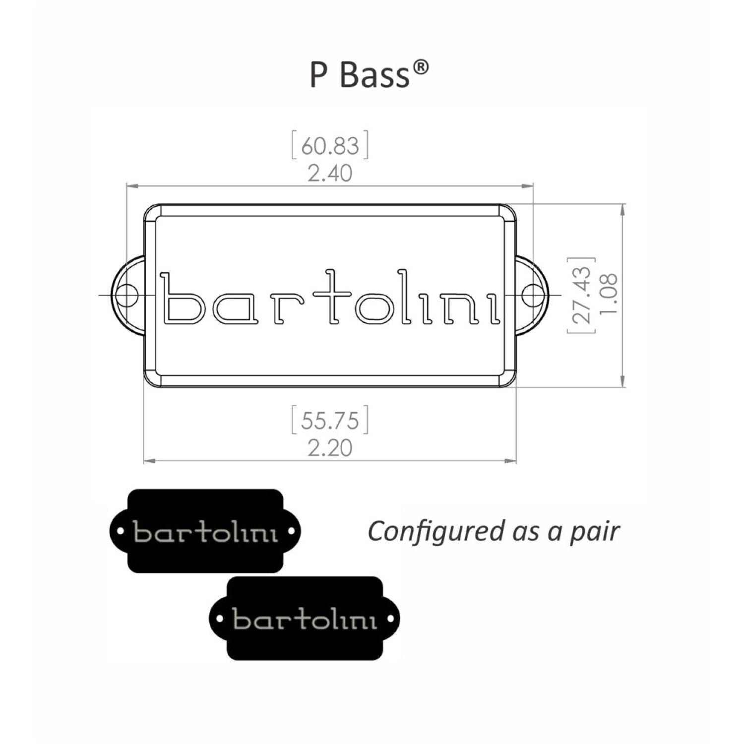 Bartolini 8Cbp Classic 4 String P Bass Pickup Set