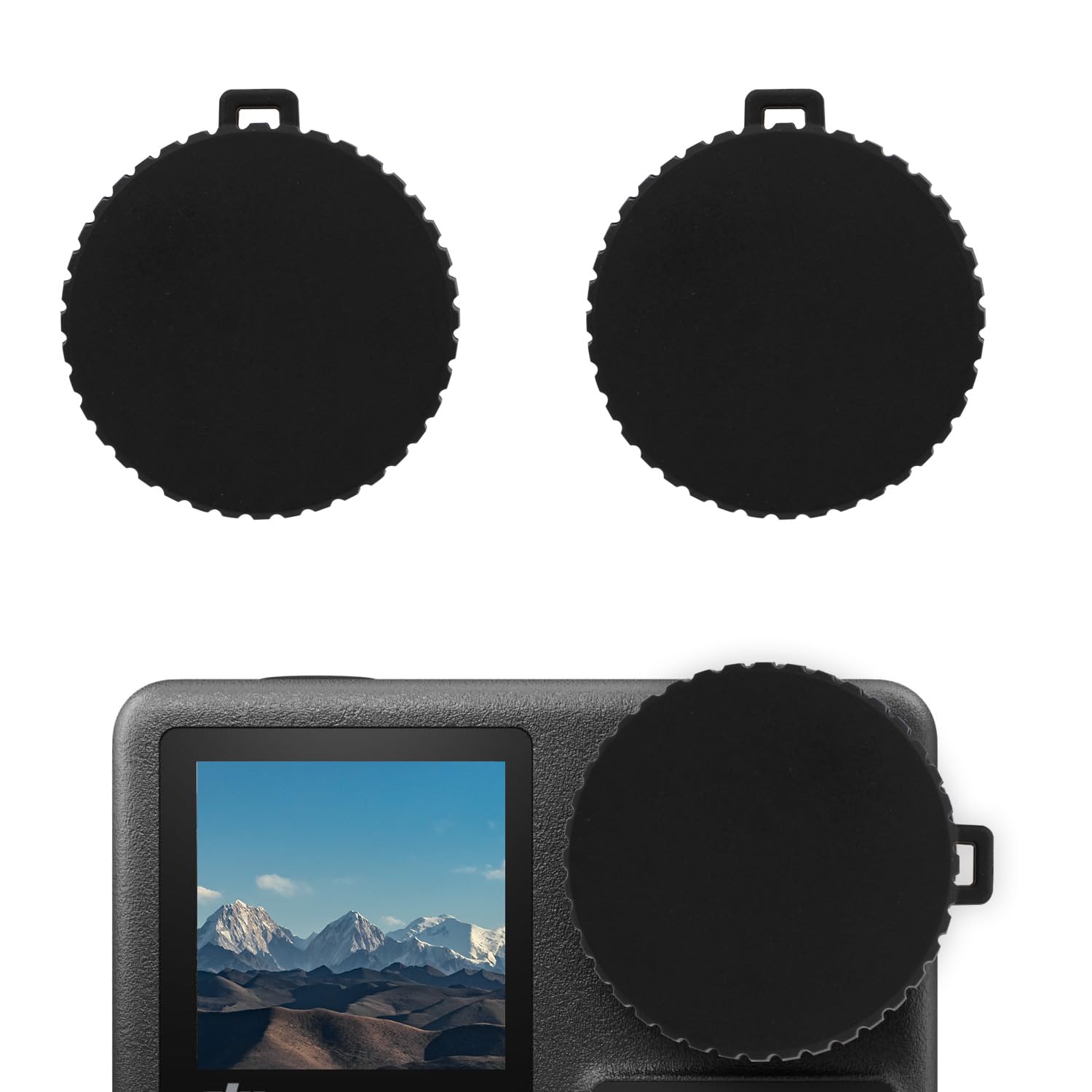 2pcs Lens Cap for Osmo Action 4 and Action 3, Black Lens Protector Flexible Lens Cover Protective Accessories Compatible with Os