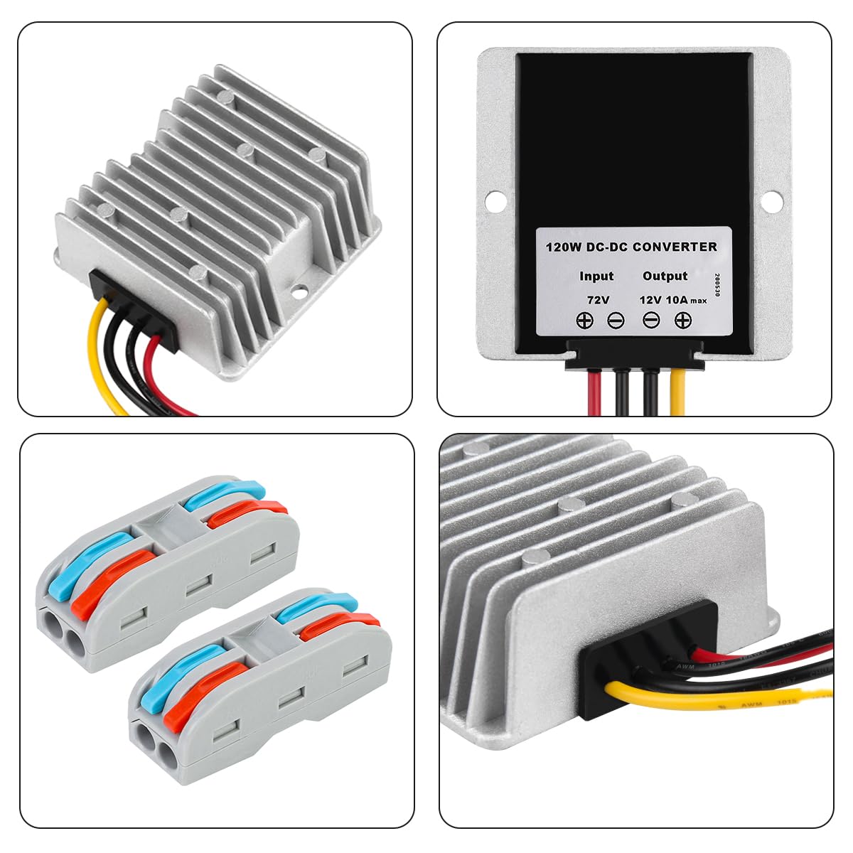 Homelylife Dc 72V 60V 48V Step Down To 12V 10A 120W Voltage Regulator Buck Converter Reducer Power Converter Waterproof Module T