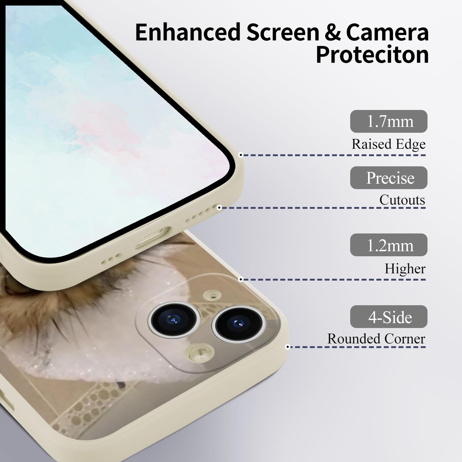 Wihytec Shower Cat Kitten Phone Case For Iphone 11 Cute Cat Kitten Case Cover Liquid Silicone Soft Gel Rubber Matt Phone Cover W