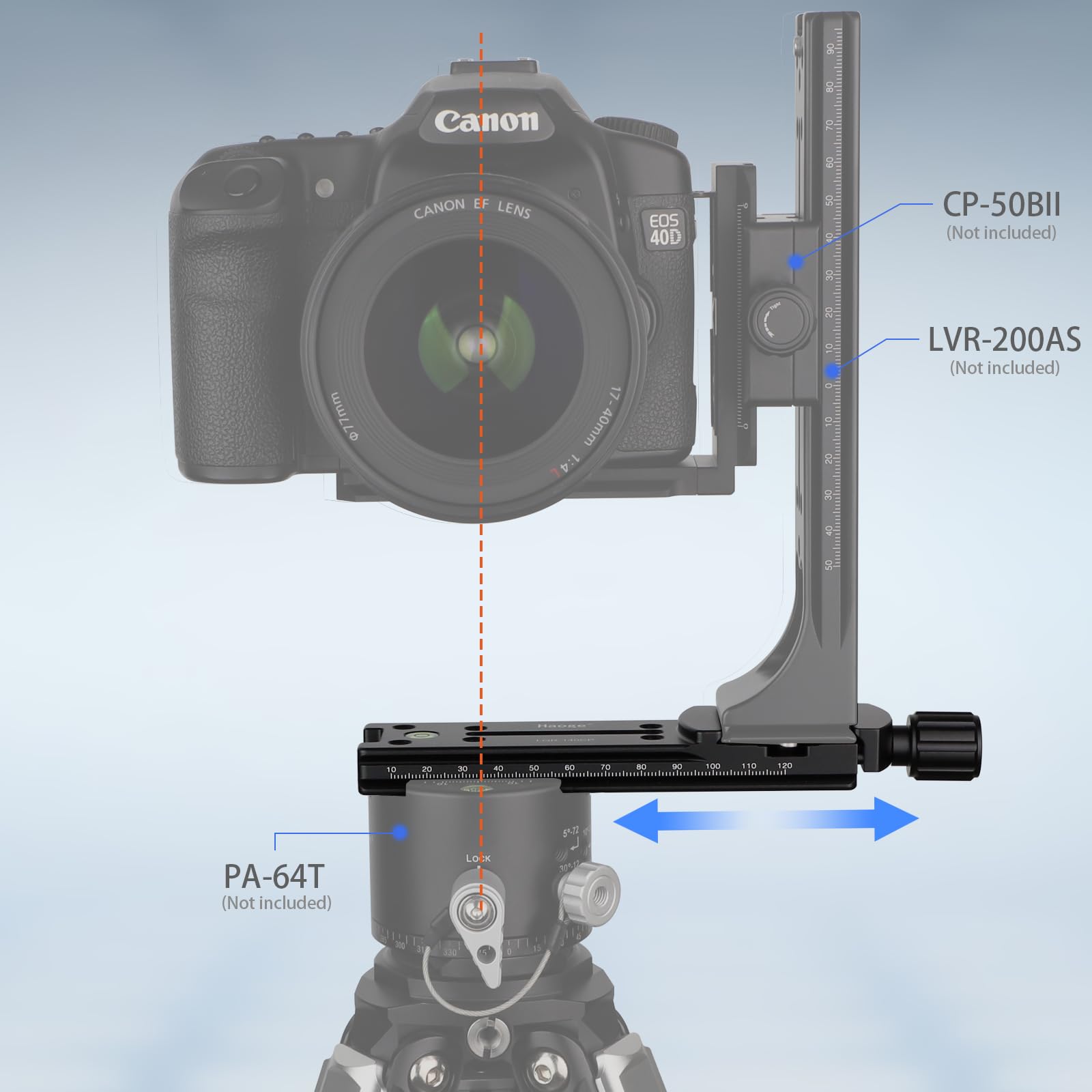 Haoge 140Mm Nodal Slide Double Dovetail Focusing Rail Plate With Metal Quick Release Clamp For Camera Panoramic Panorama Close U