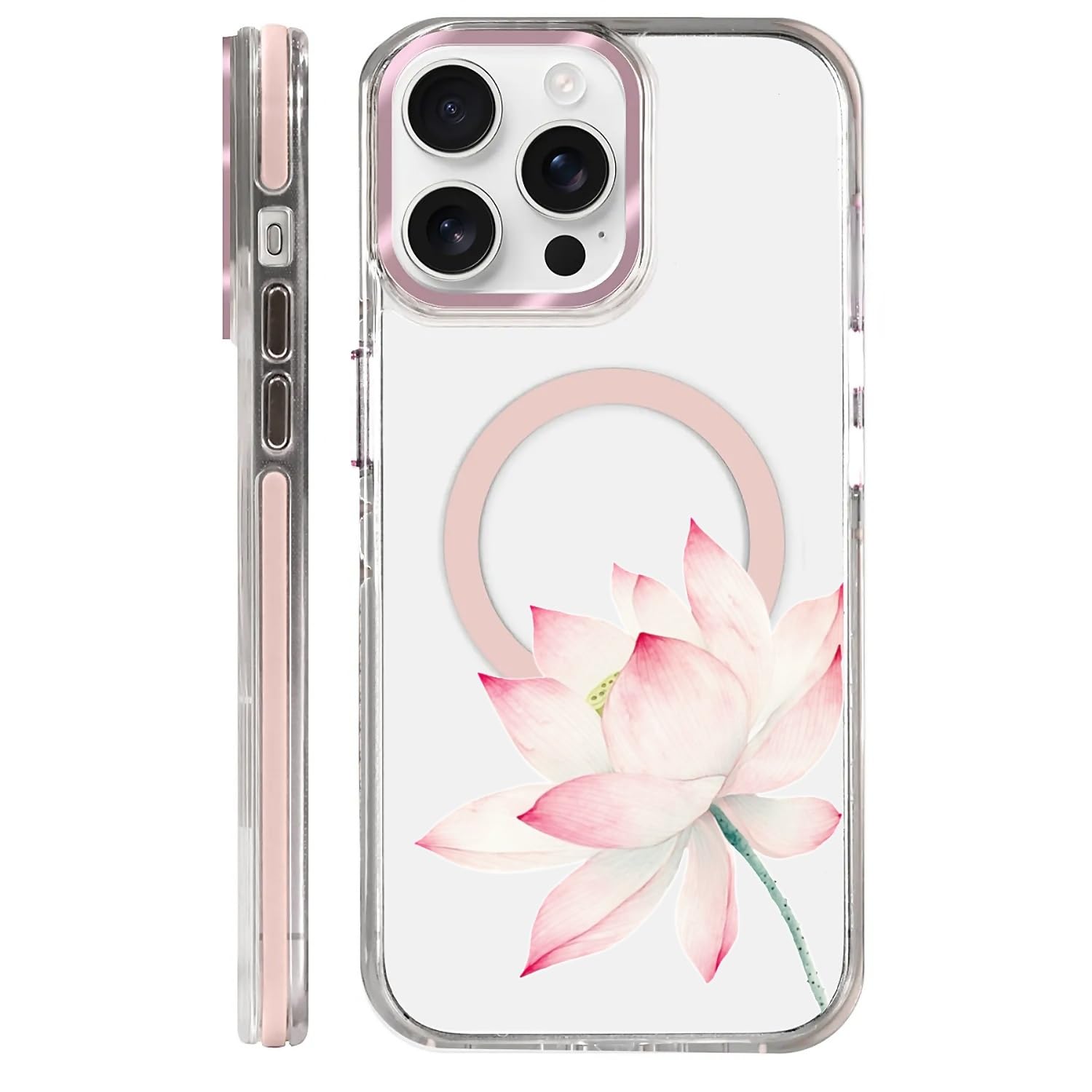 casesok for iPhone 14 Pro Max Case Compatible with Magsafe,Clear Aesthetic Design Cute for Girls Women,Anti-Drop Protective Hard