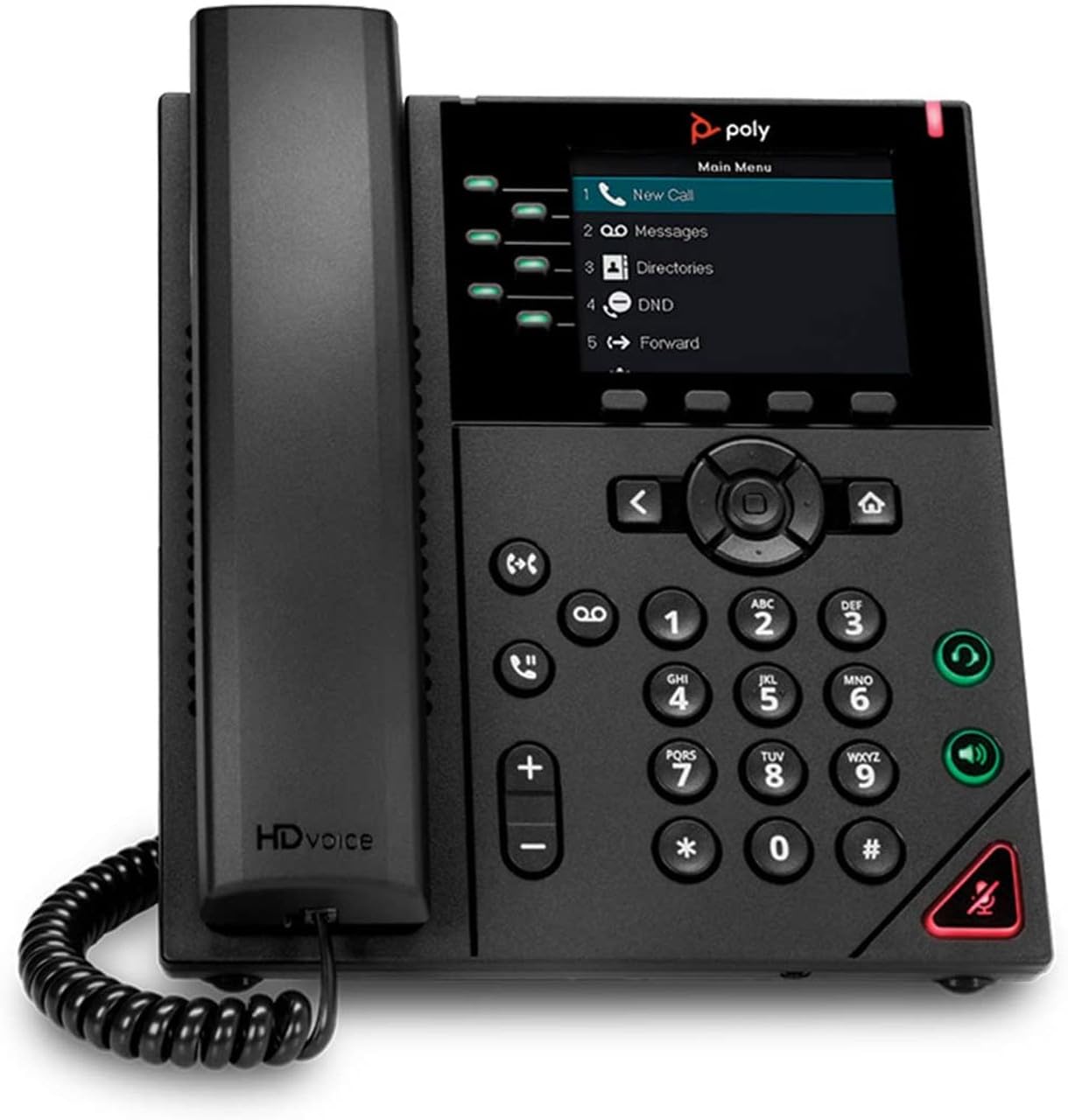 Polycom Vvx 350 Business Six Line, Mid Range Ip Desk Phone With Color Display
