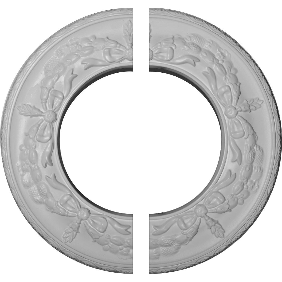 Ekena Millwork Cm13Sa2 Salem Ceiling Medallion, 13 1/4''Od X 7 1/8''Id X 7/8''P, Factory Primed
