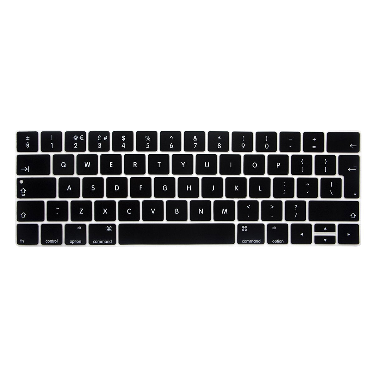 Batianda Eu/Uk Version English Waterproof Ultrathin Silicone Keyboard Cover Skin For Macbook Pro 13 15 Inch 2018 2017 & 2016 Wit