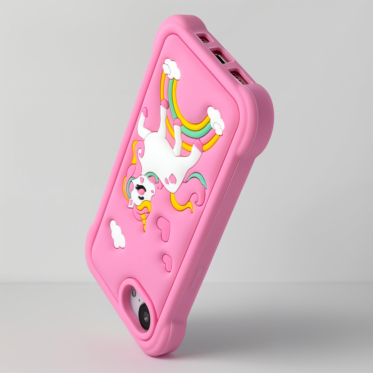 Mouzor Cute Pink Rainbow Unicorn Case Compatible With Iphone Se 2020/ Se 2022, Kawaii Horse Iphone 6/ 6S/ 7/8 Cases, Funny Anima