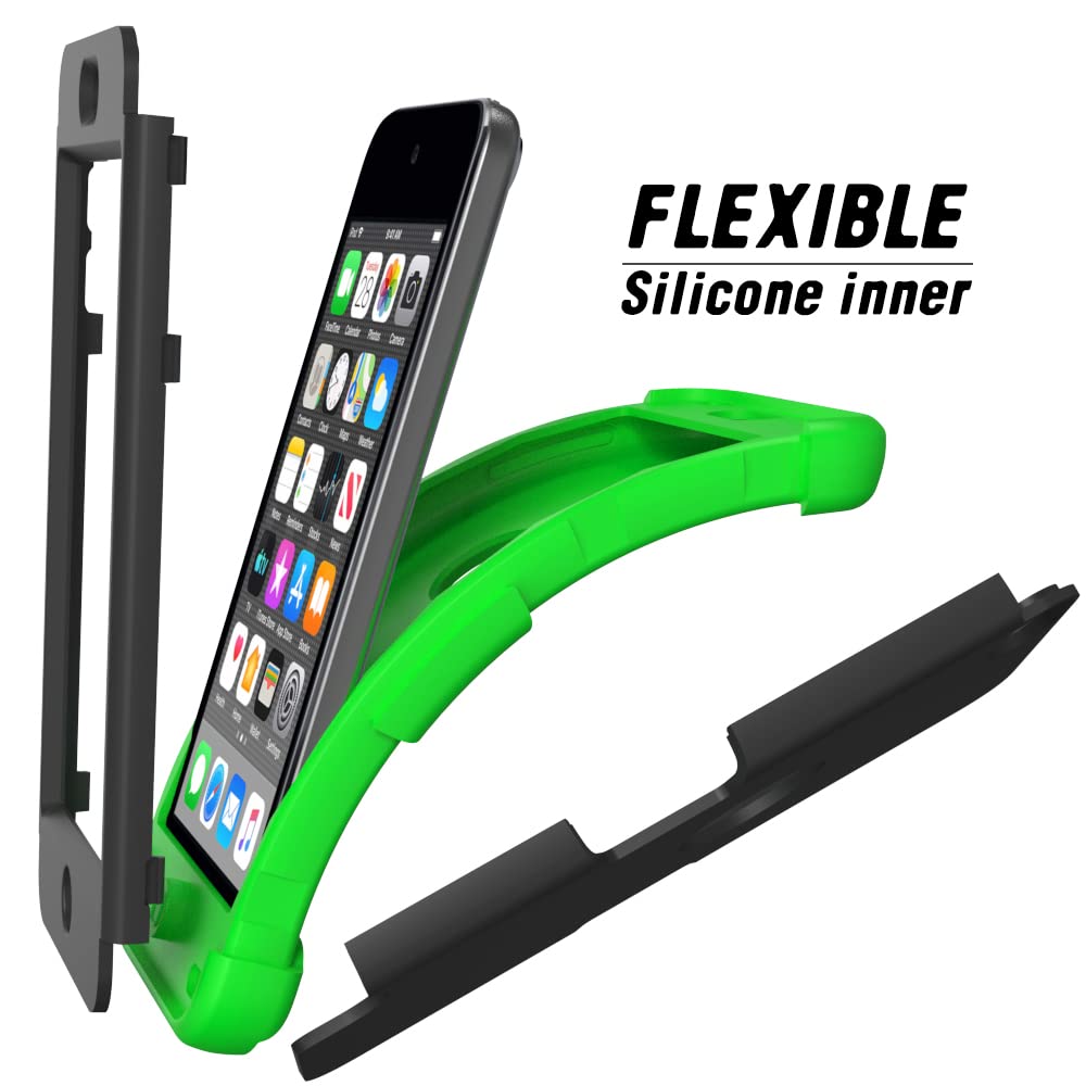 Callyue Ipod Touch Case Compatible Apple Ipod Touch 5Th 6Th & 7Th Generation , Pc + Silicone 2 In 1 Cover Protective Case For Ip