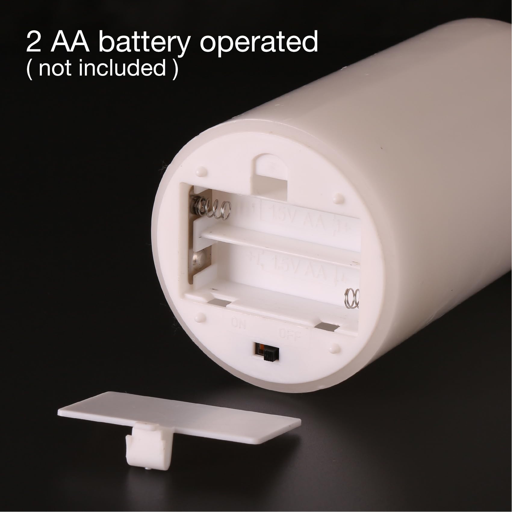 Girimax White Flat Top Flameless Pillar Candles With Remote, Real Wax Flickering Led Battery Operated Candles F 3'' H 4'' 5'' 6'