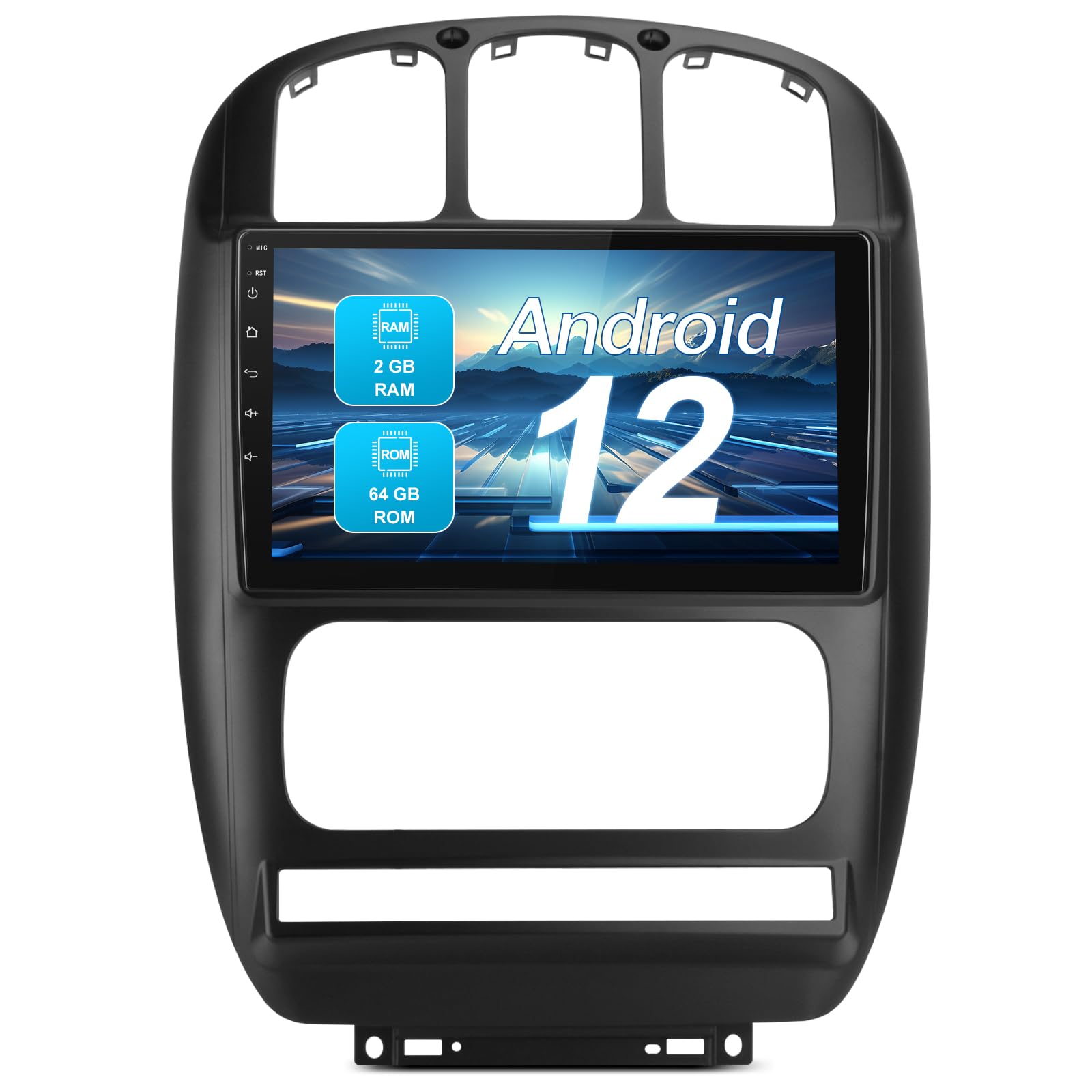 2+64Gb 10.1 Inch Touchscreen Car Radio Stereo For Dodge Caravan Chrysler Town&Country 2001 2007 Android 12 Carplay Android Auto 