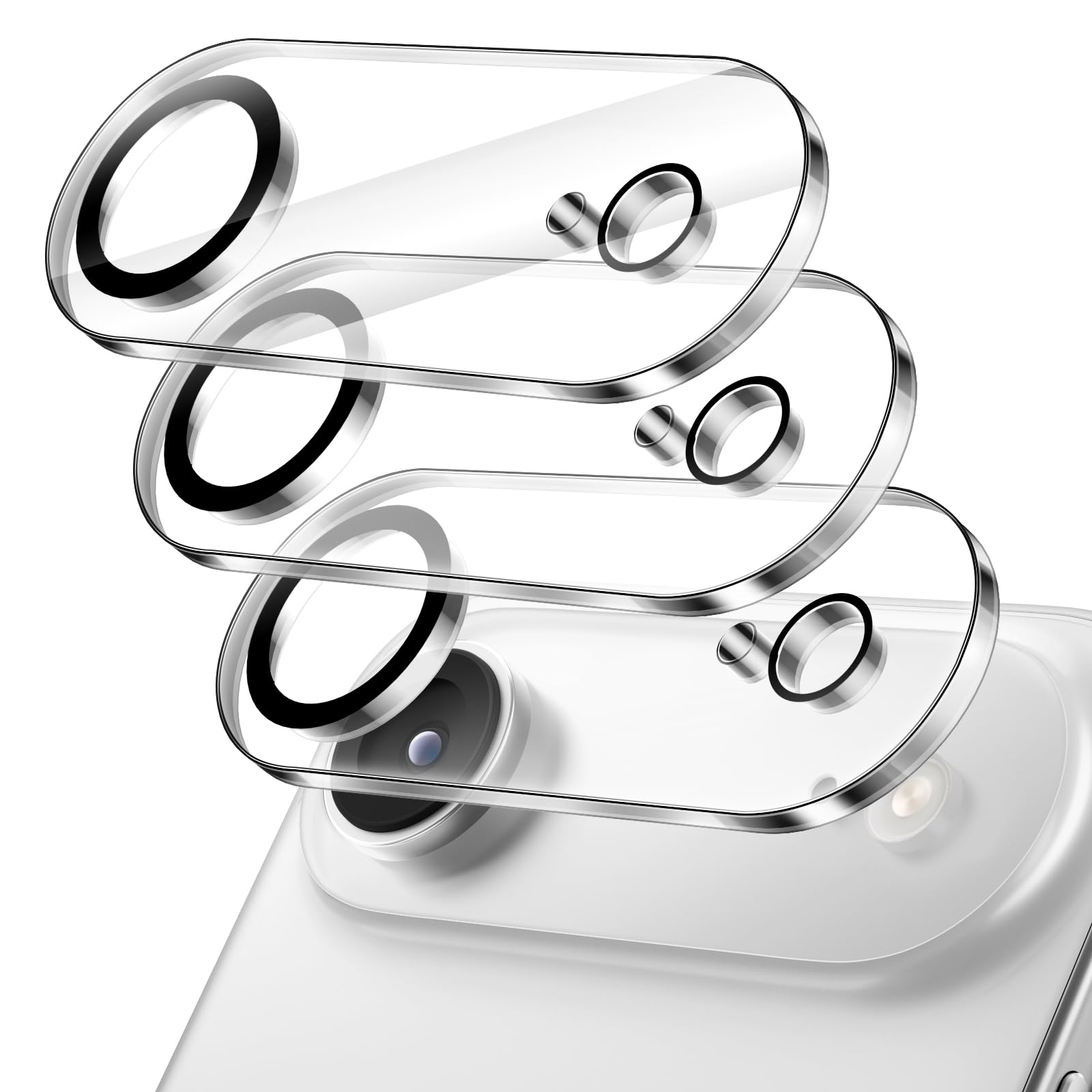 JETech Camera Lens Protector for iPhone 17 Air, 9H Tempered Glass, Anti-Scratch, Case Friendly, Does Not Affect Night Shots, HD 