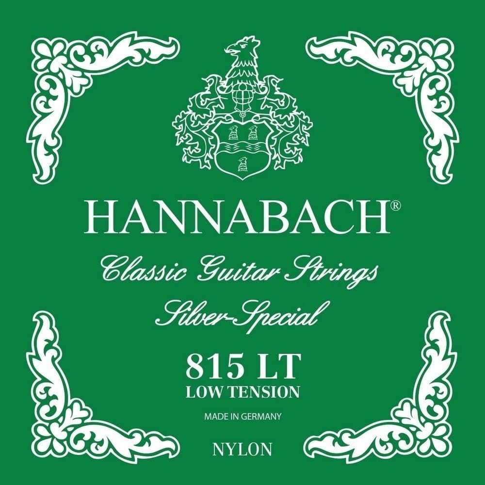 Hannabach 652517 Series 815 Silver Special Low Tension String Set For Classic Guitar   Green