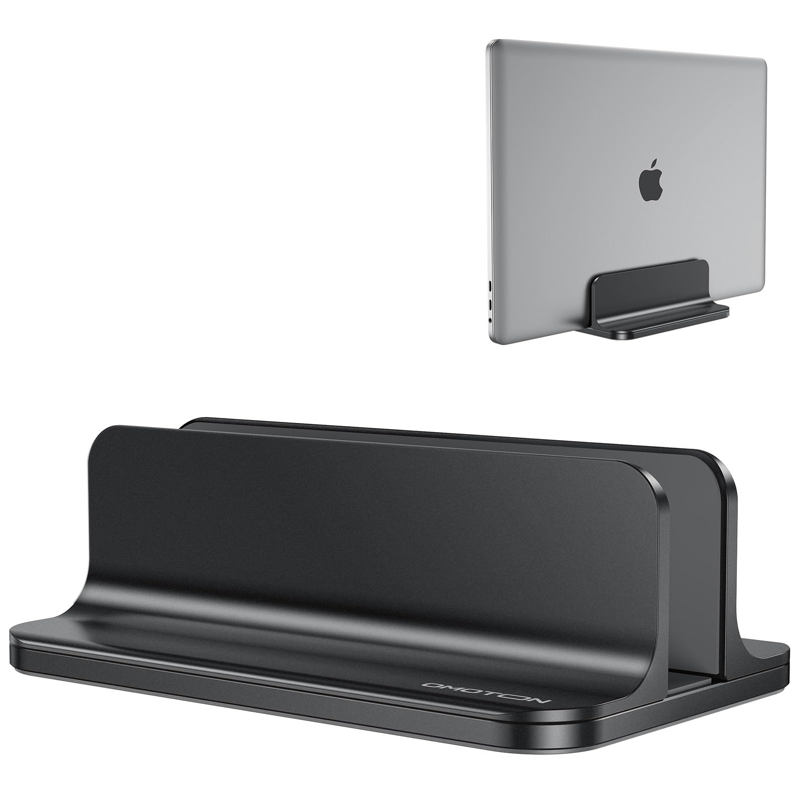 Omoton Vertical Laptop Desktop Stand Holder With Adjustable Dock Size, Aluminum , Fits All Macbook, Surface, Chromebook And Gami