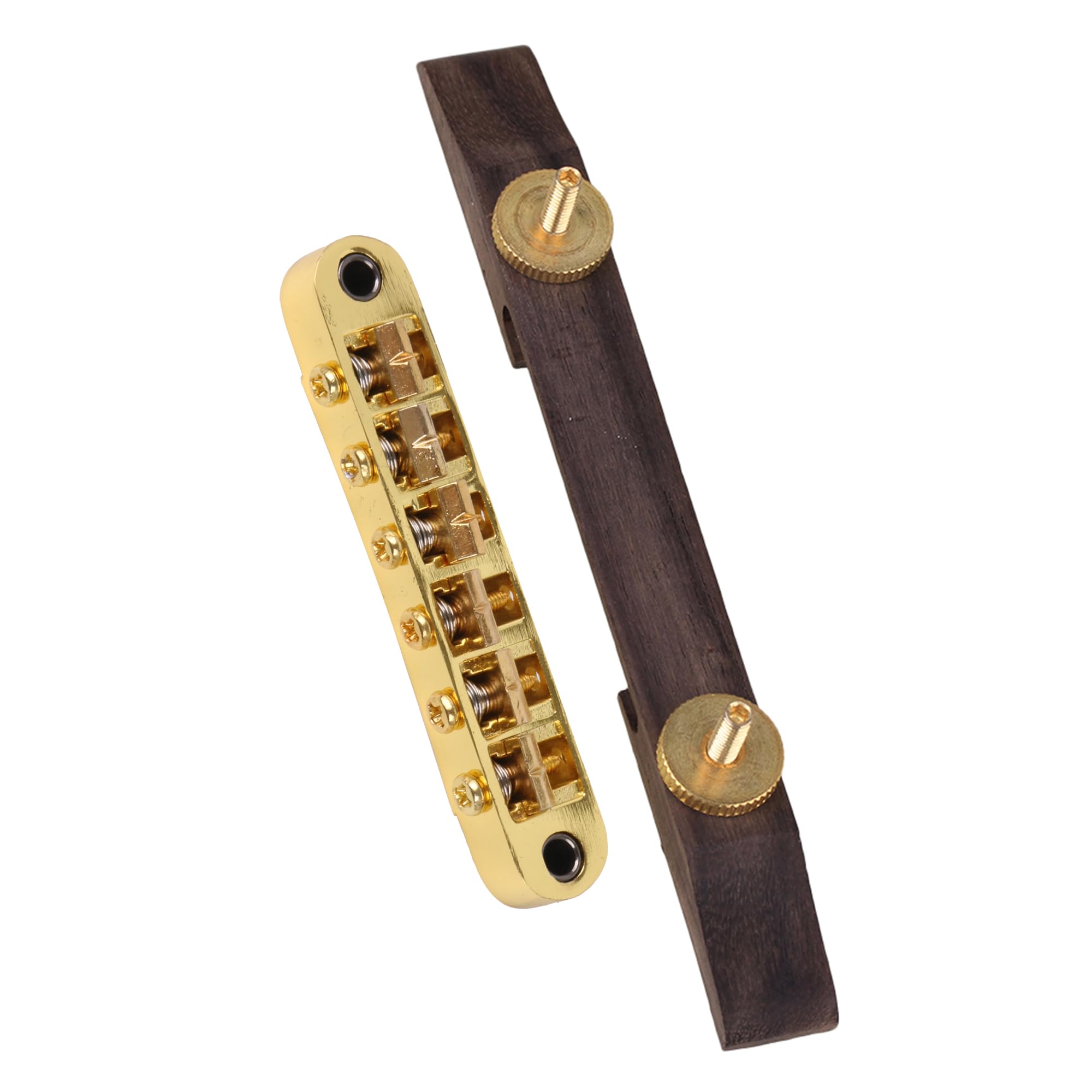 Yibuy Gold Rosewood Adjustable Archtop Guitar Bridge Guitar Parts