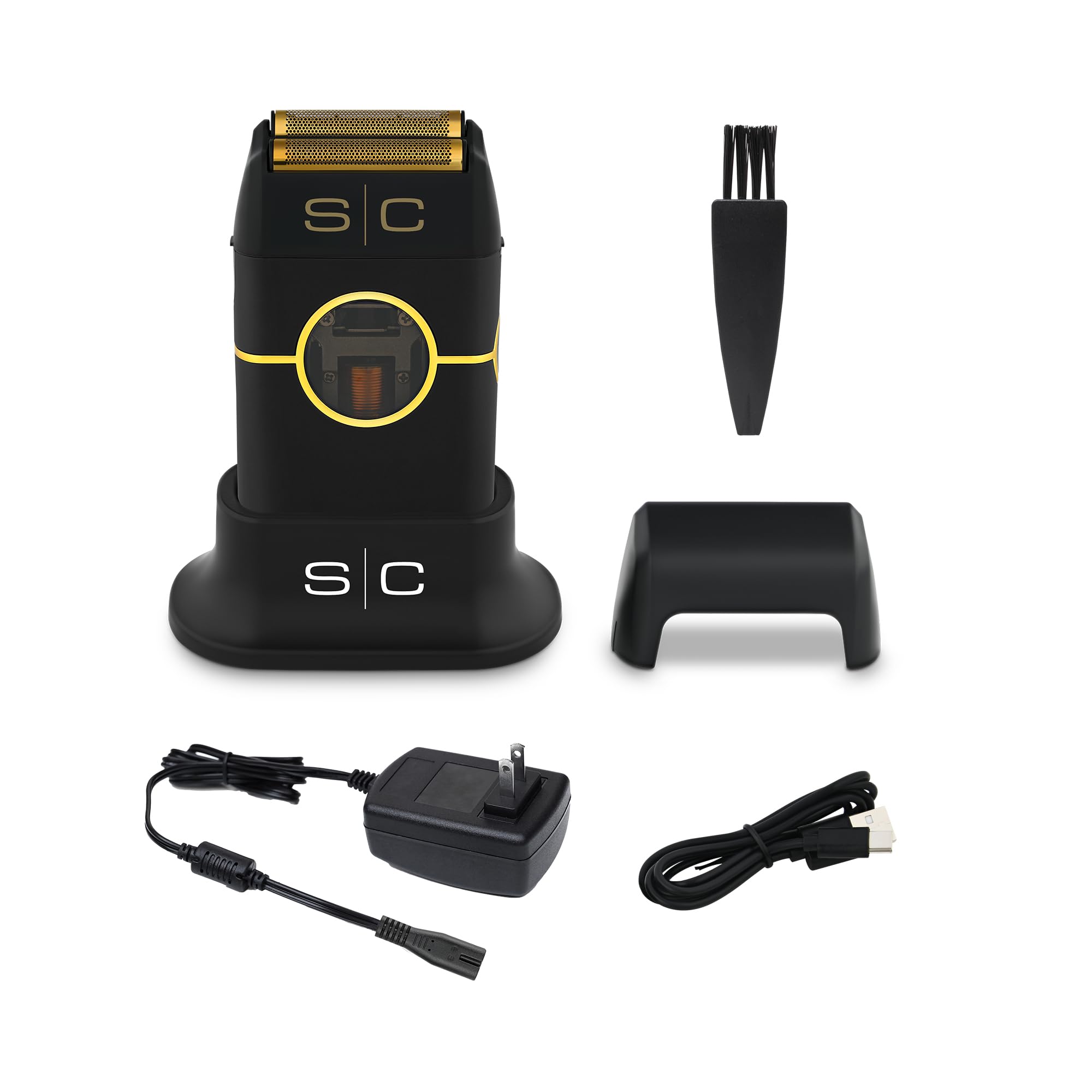 Stylecraft Instinct Metal Cordless Double Foil Shaver With In2 Vector Motor Intuitive Torque Control, Usb C Rechargeable (Black)
